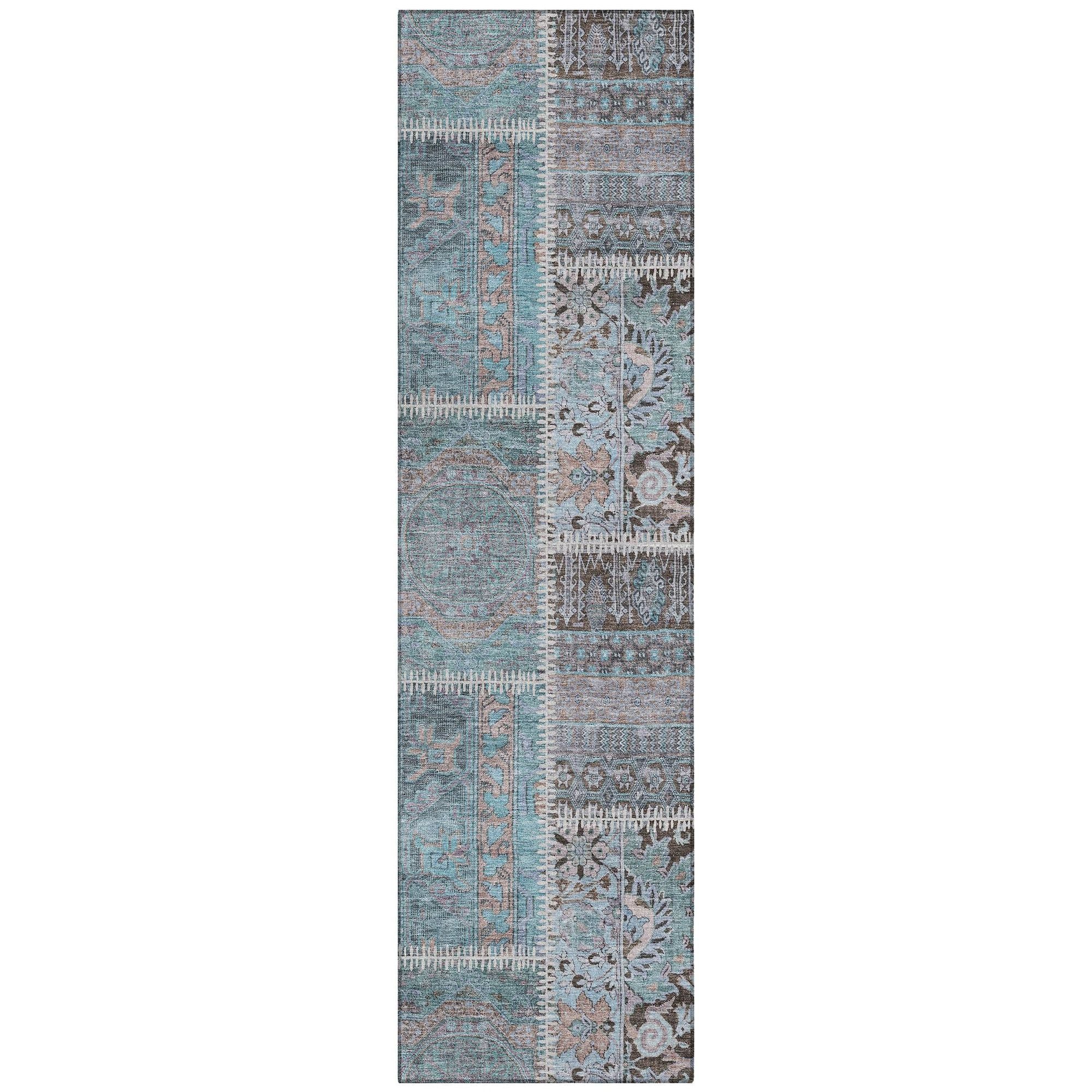 Machine Made ACN635 Teal  Rugs #color_teal 