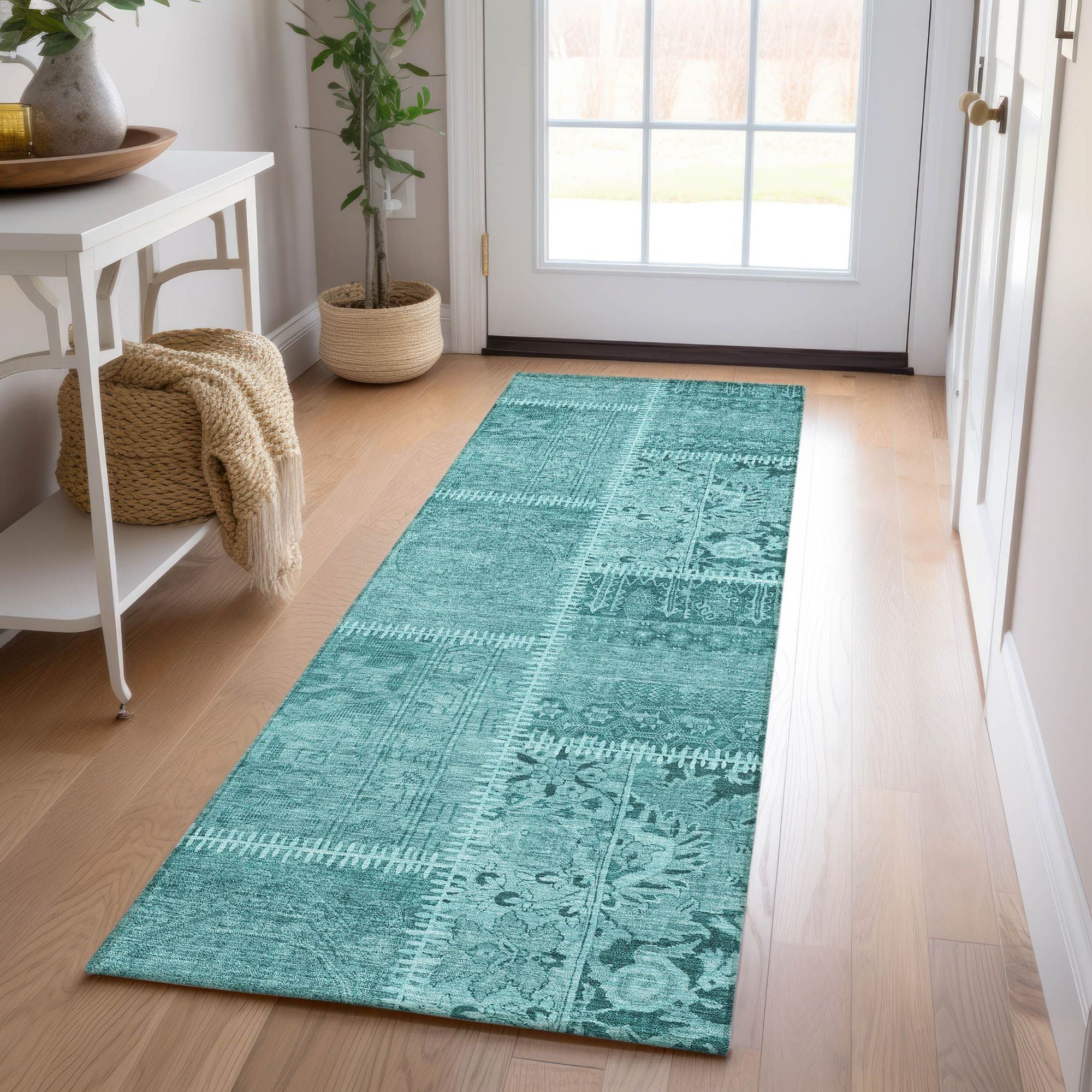 Machine Made ACN635 Turquoise Teal Rugs #color_turquoise teal