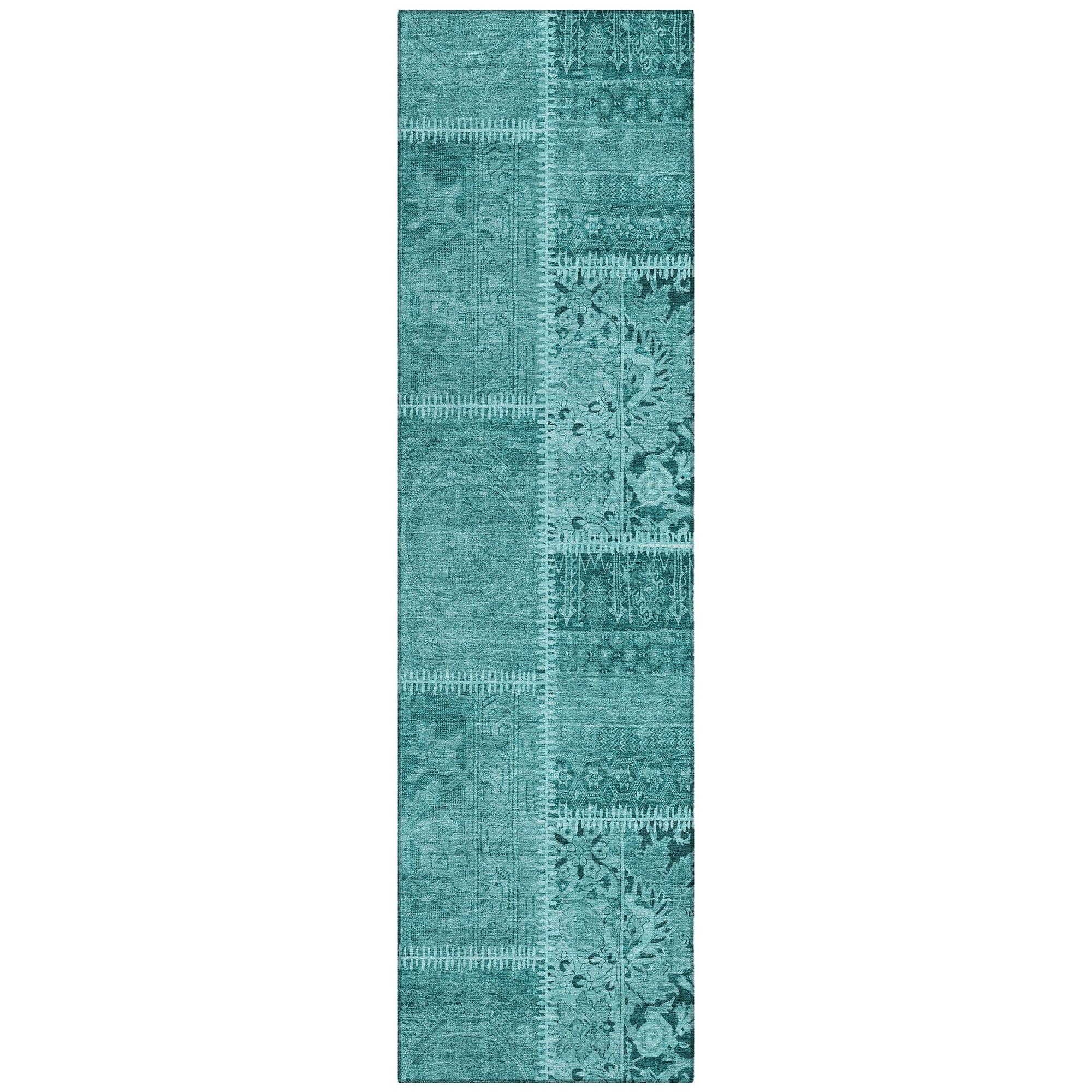 Machine Made ACN635 Turquoise Teal Rugs #color_turquoise teal