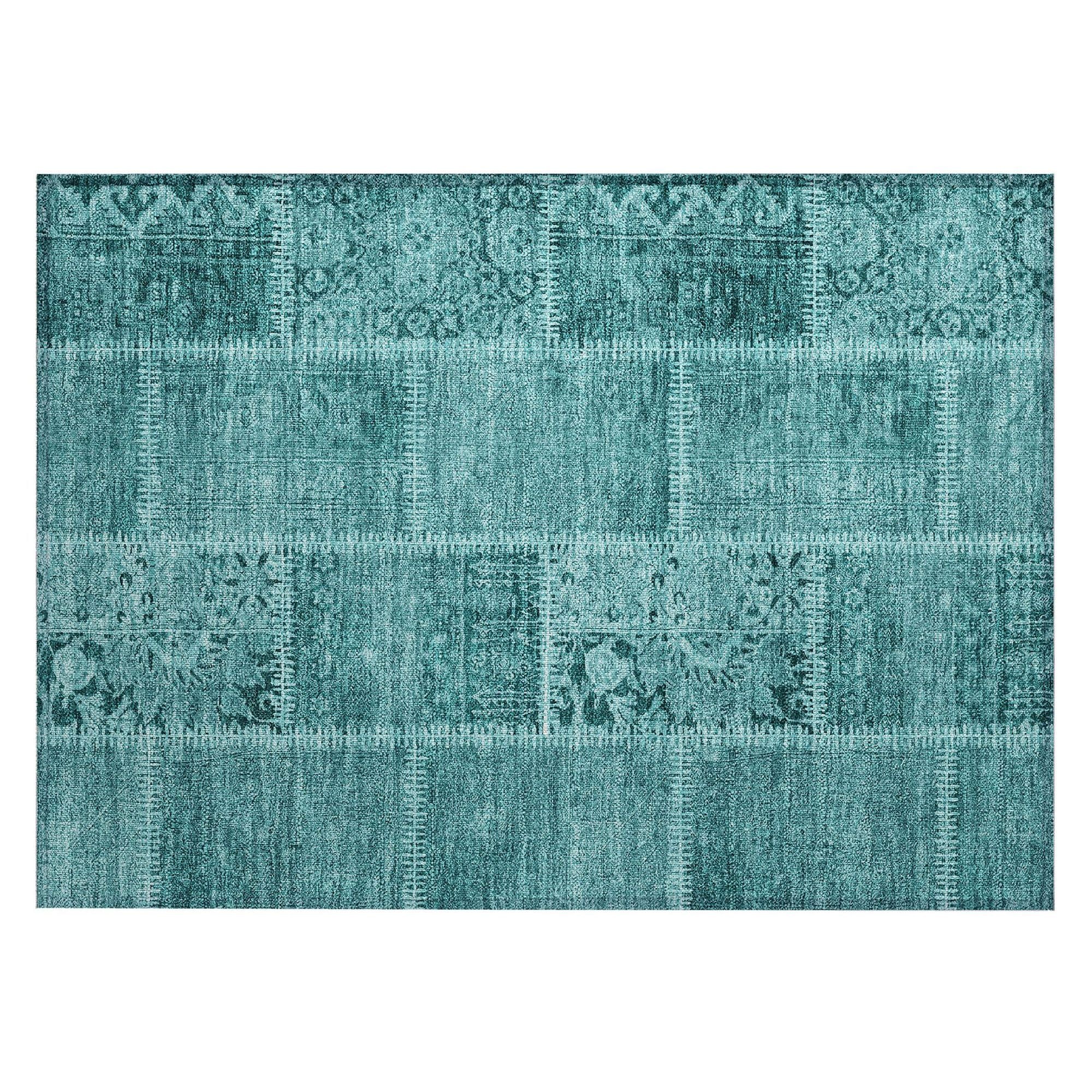 Machine Made ACN635 Turquoise Teal Rugs #color_turquoise teal