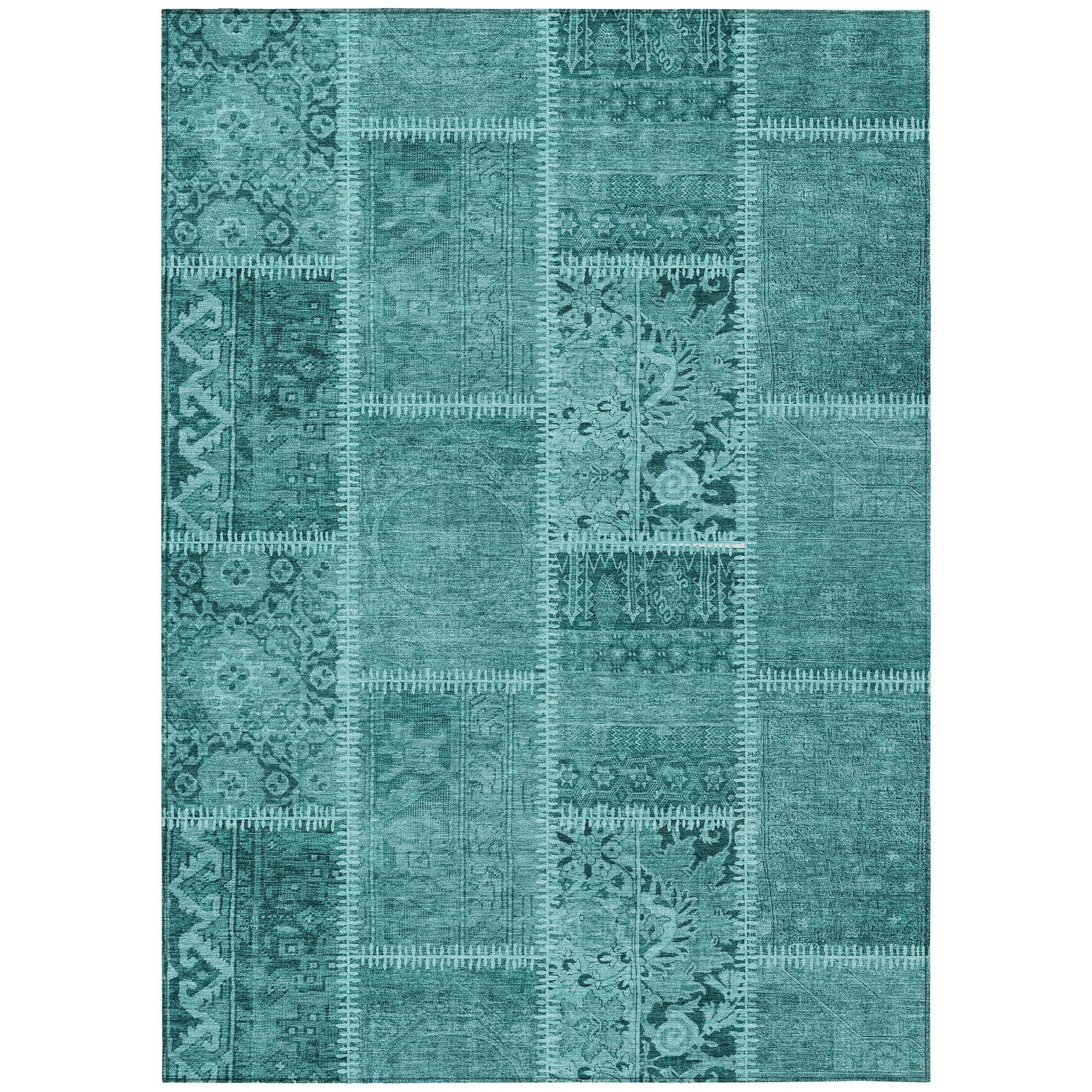 Machine Made ACN635 Turquoise Teal Rugs #color_turquoise teal