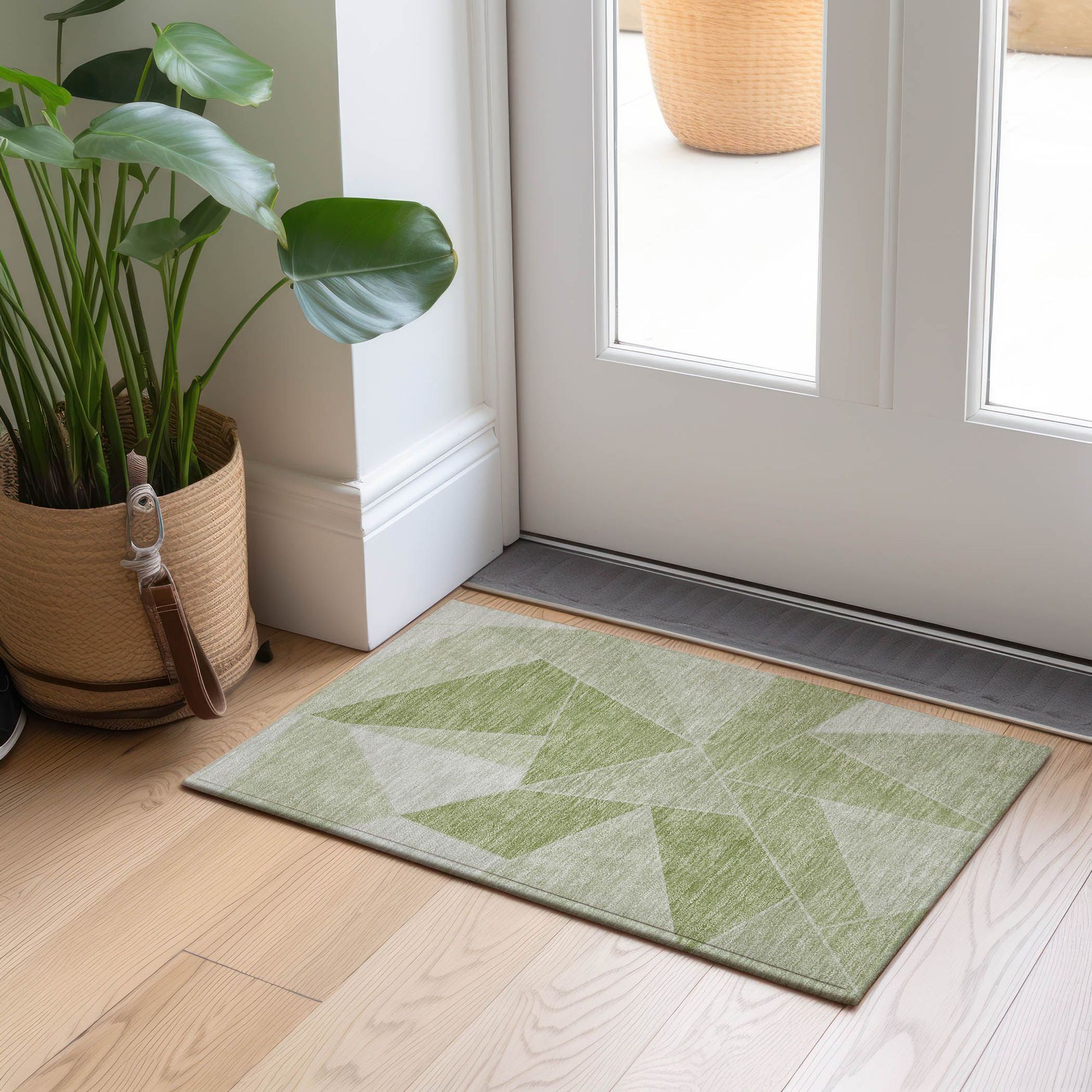 Machine Made ACN636 Aloe Green Rugs #color_aloe green