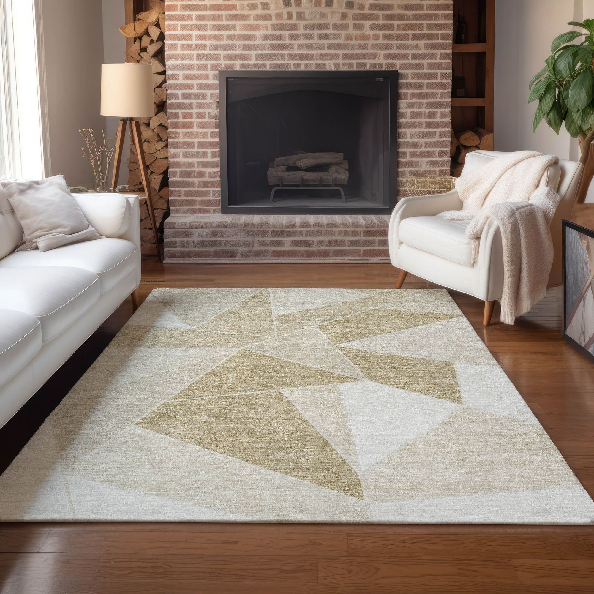 Machine Made ACN636 Beige Brown Rugs #color_beige brown