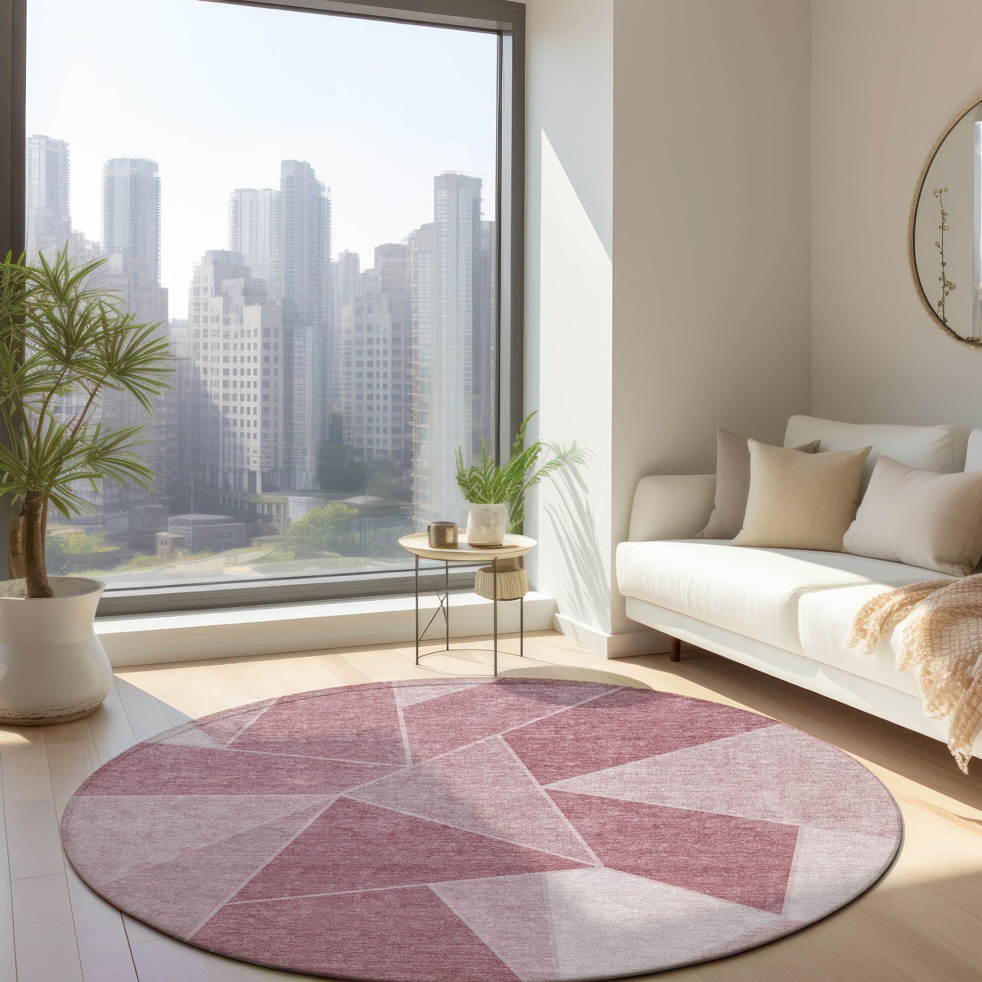 Machine Made ACN636 Blush Pink Rugs #color_blush pink