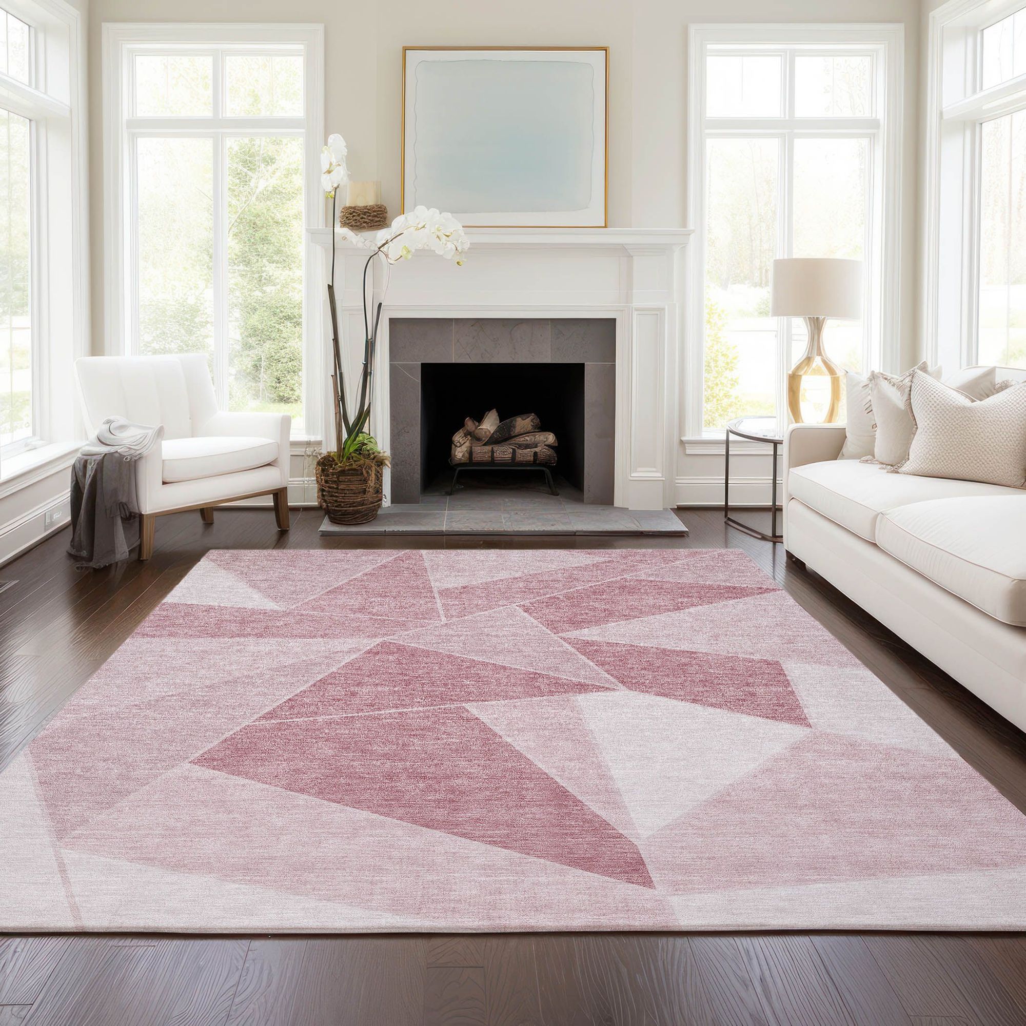 Machine Made ACN636 Blush Pink Rugs #color_blush pink