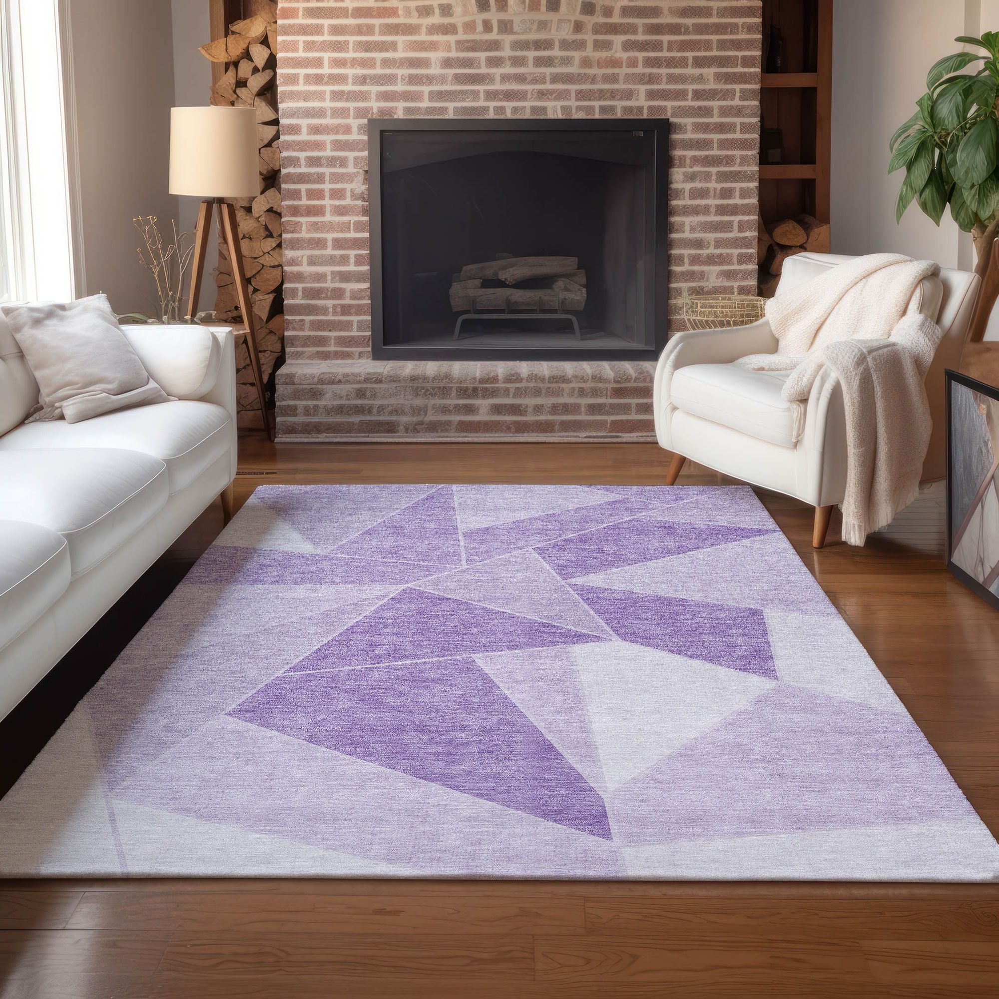 Machine Made ACN636 Lilac Purple Rugs #color_lilac purple