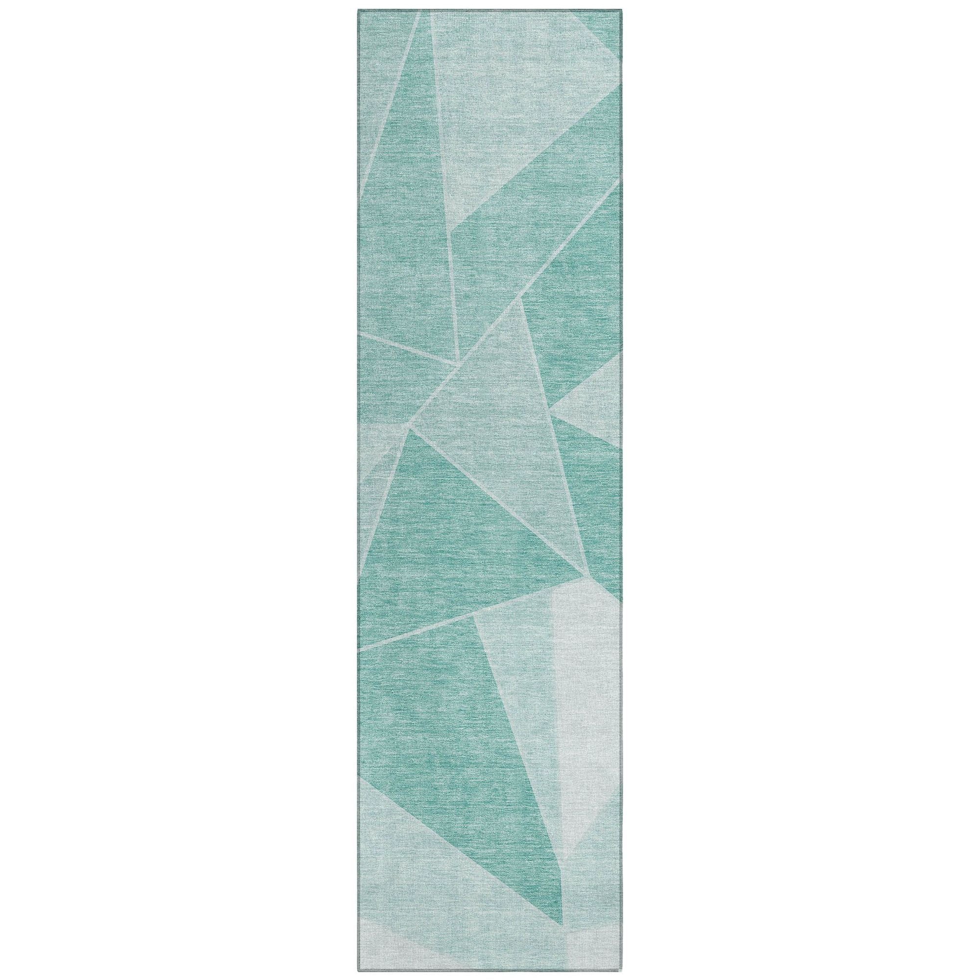 Machine Made ACN636 Teal  Rugs #color_teal 