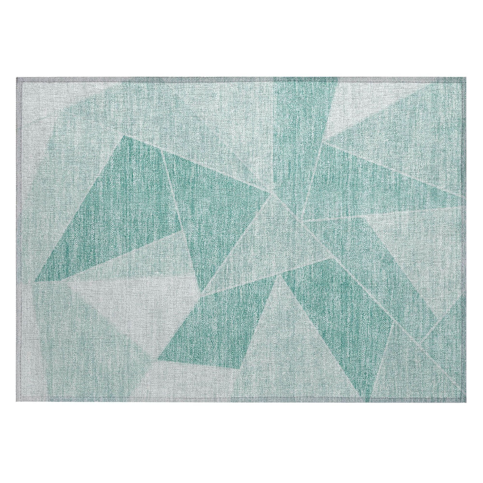 Machine Made ACN636 Teal  Rugs #color_teal 