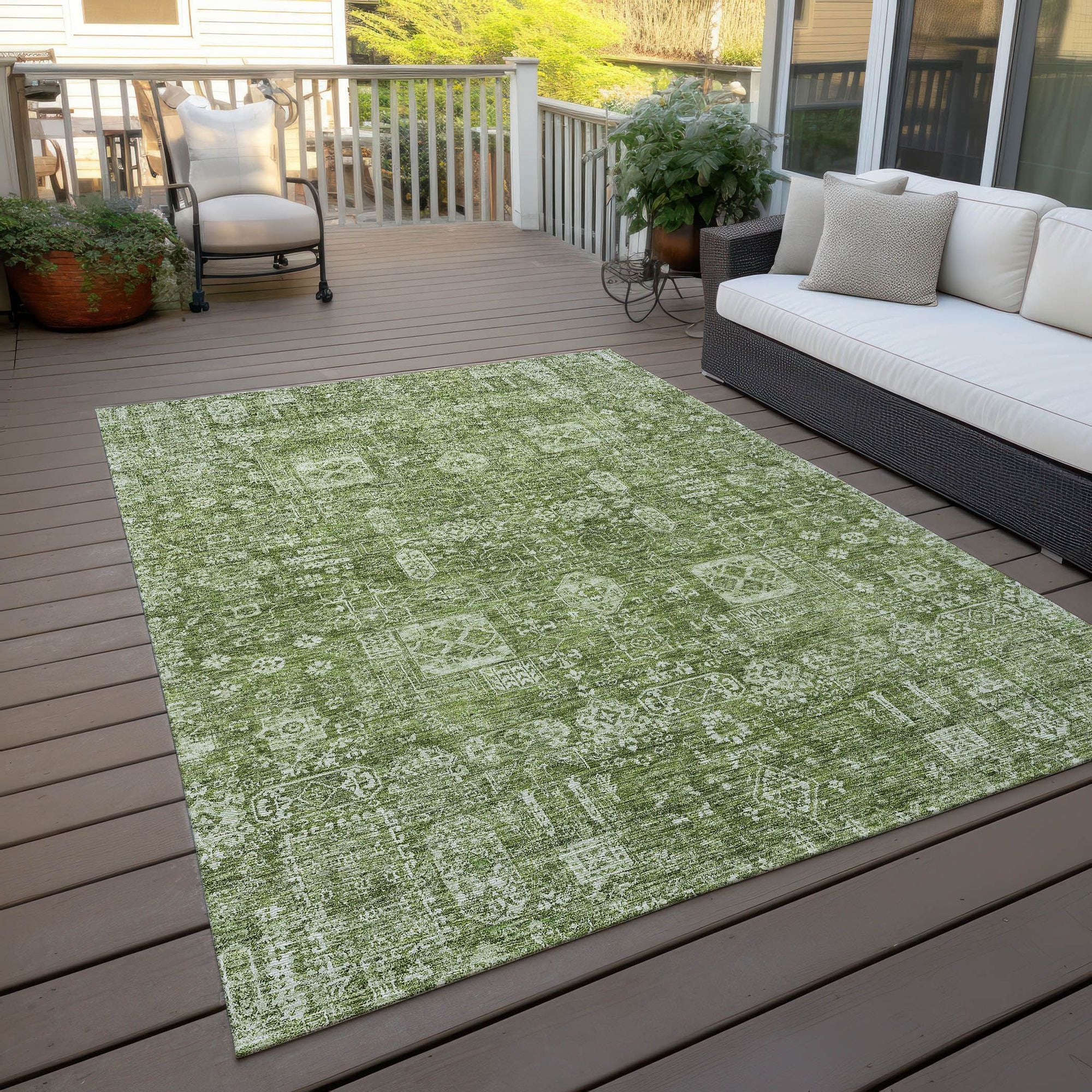 Machine Made ACN637 Aloe Green Rugs #color_aloe green