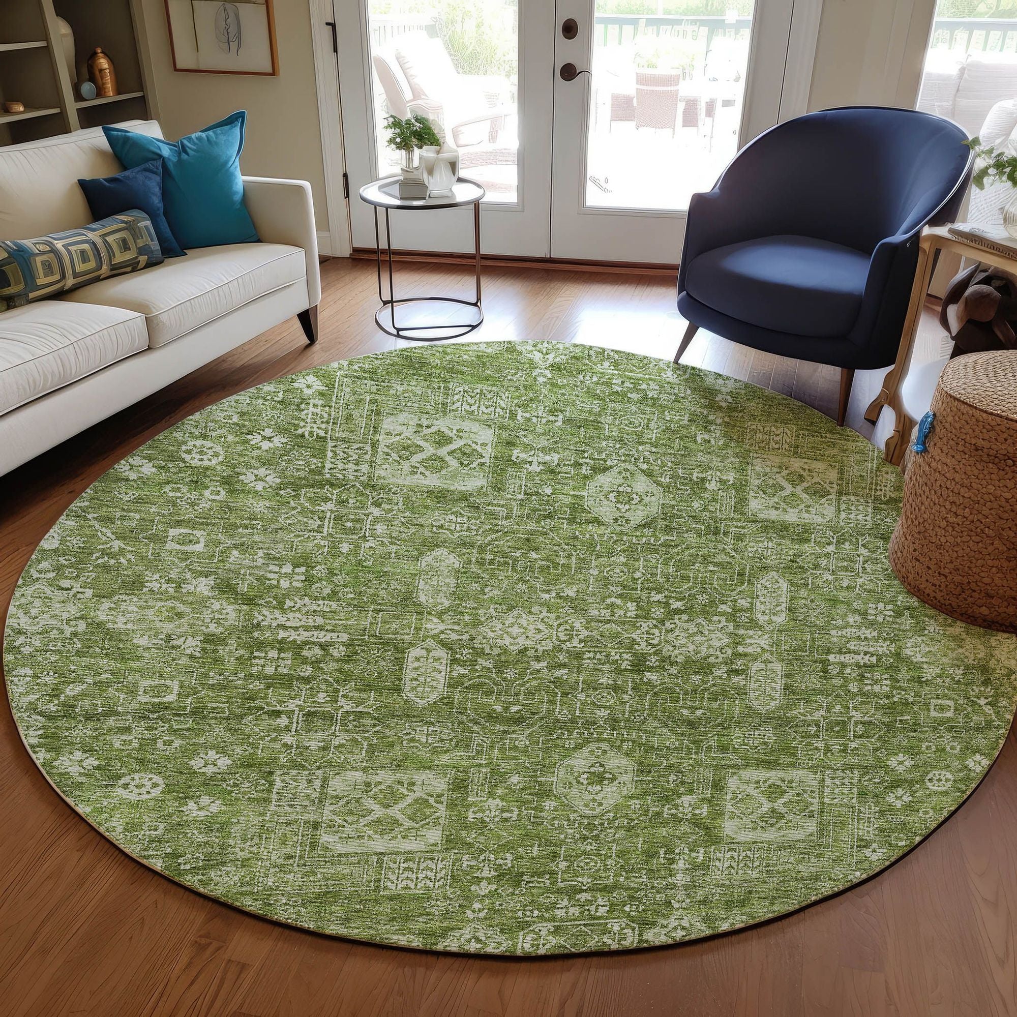 Machine Made ACN637 Aloe Green Rugs #color_aloe green