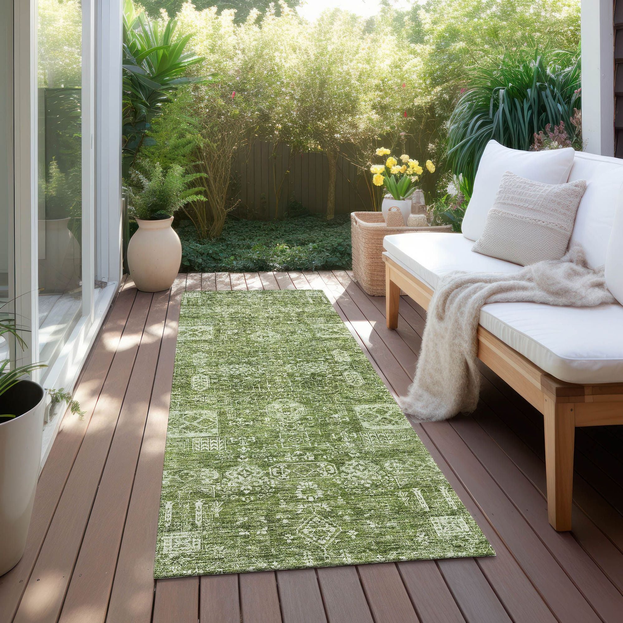 Machine Made ACN637 Aloe Green Rugs #color_aloe green