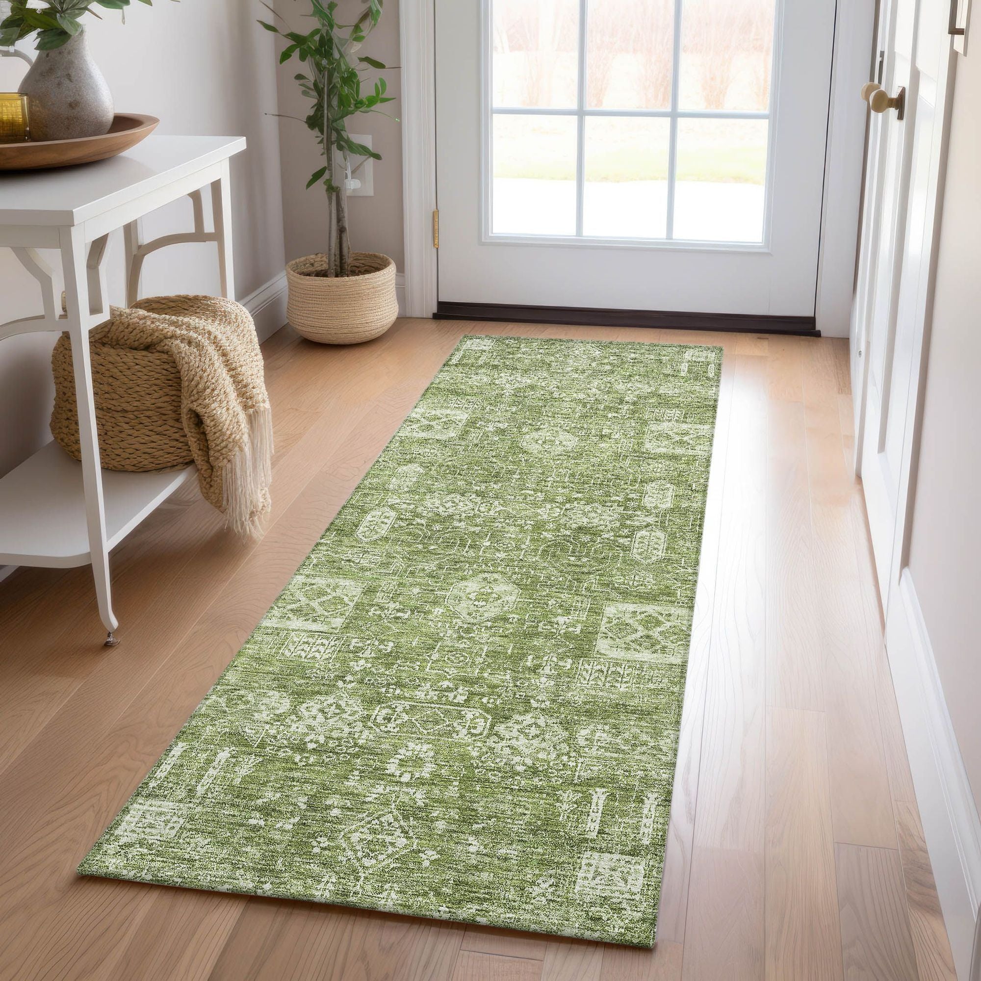 Machine Made ACN637 Aloe Green Rugs #color_aloe green