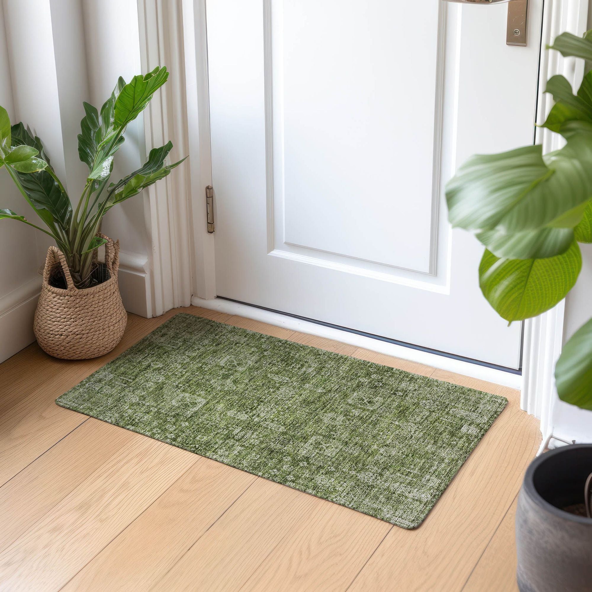 Machine Made ACN637 Aloe Green Rugs #color_aloe green