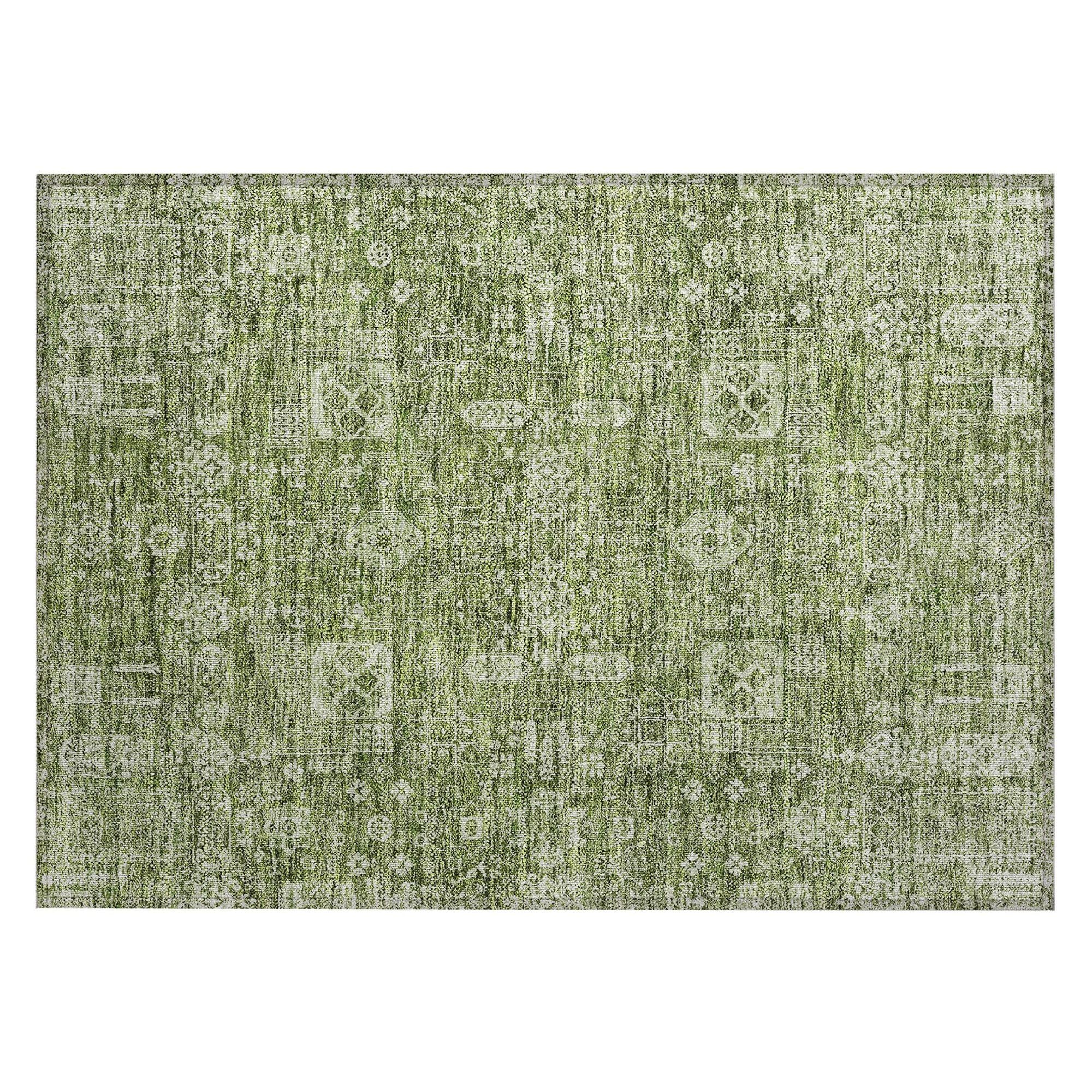 Machine Made ACN637 Aloe Green Rugs #color_aloe green