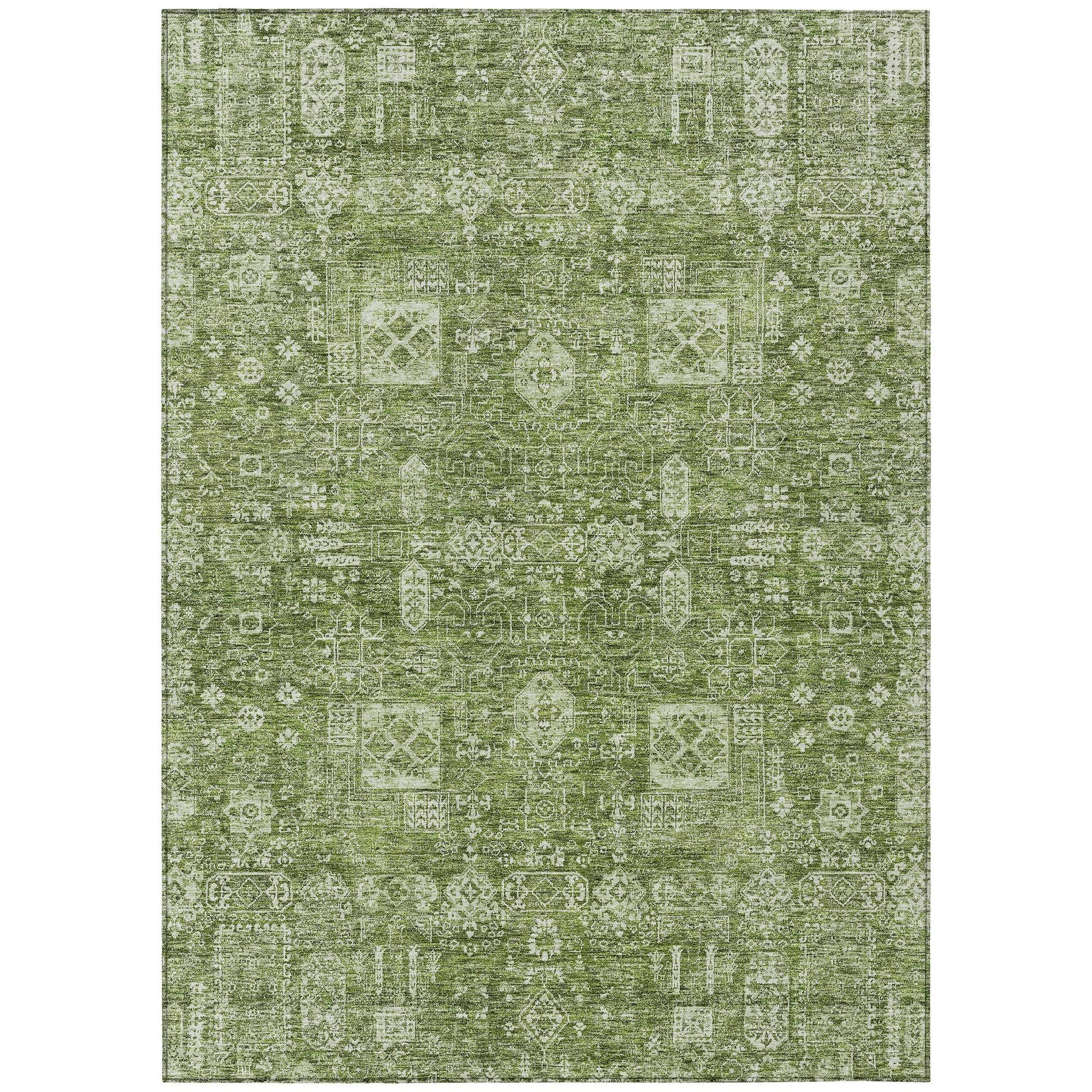 Machine Made ACN637 Aloe Green Rugs #color_aloe green