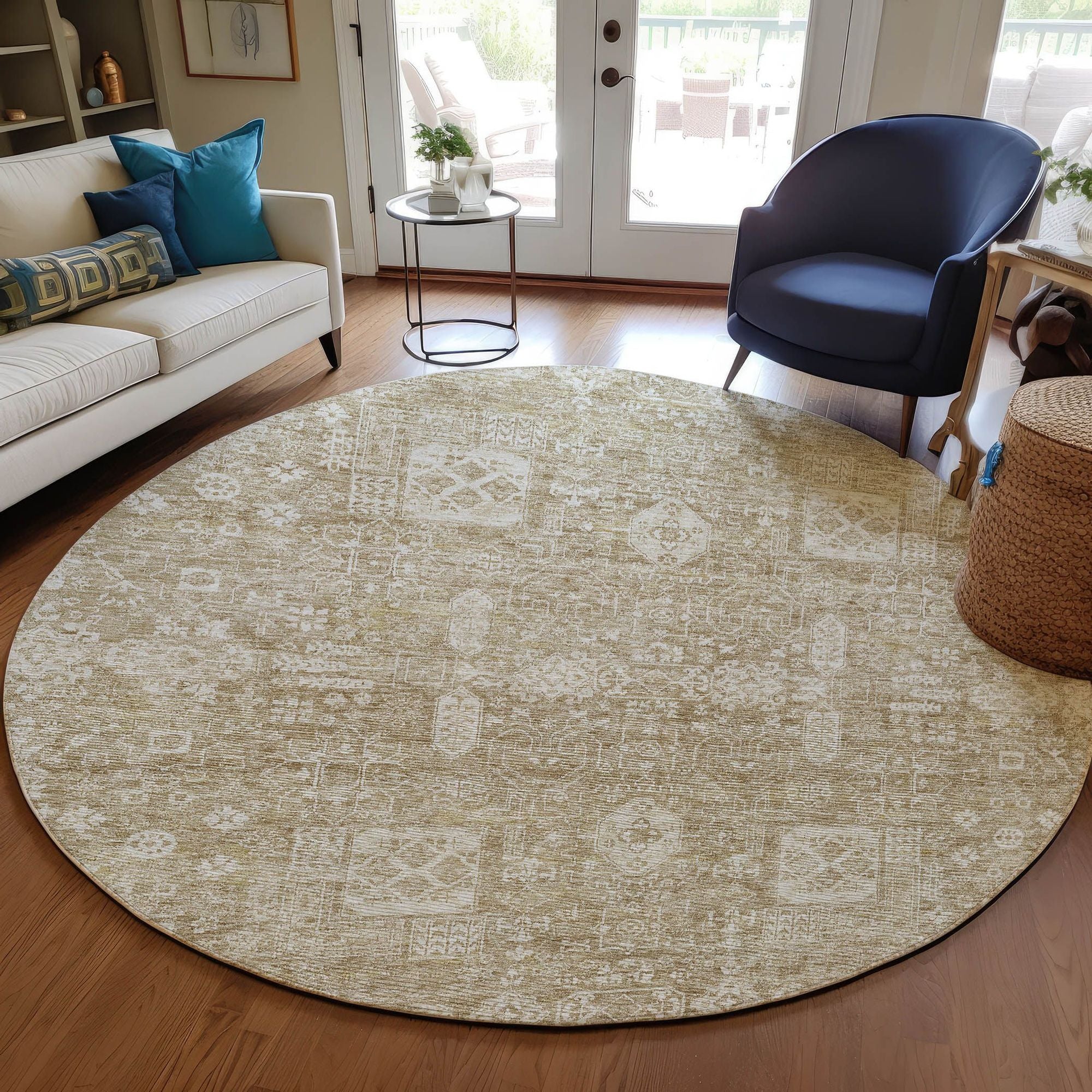 Machine Made ACN637 Beige Brown Rugs #color_beige brown