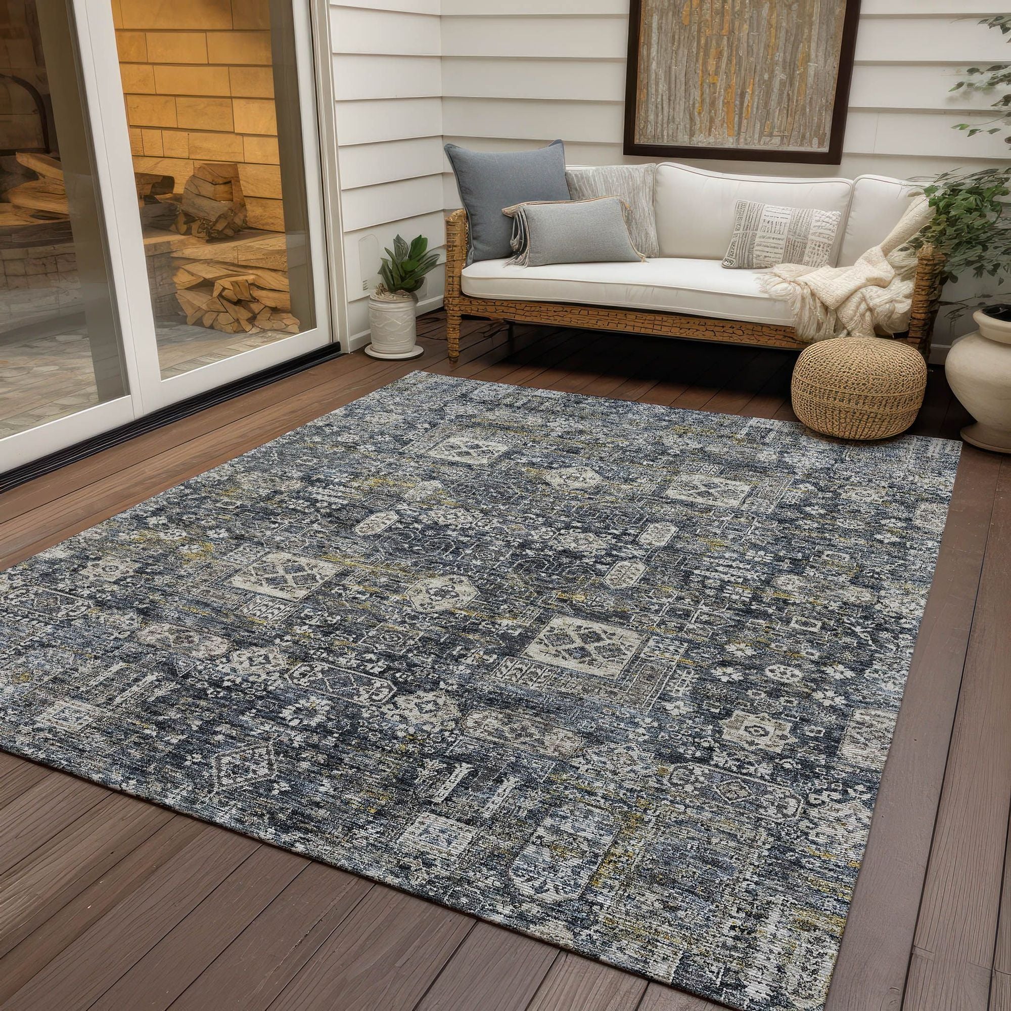 Machine Made ACN637 Charcoal Gray Rugs #color_charcoal gray