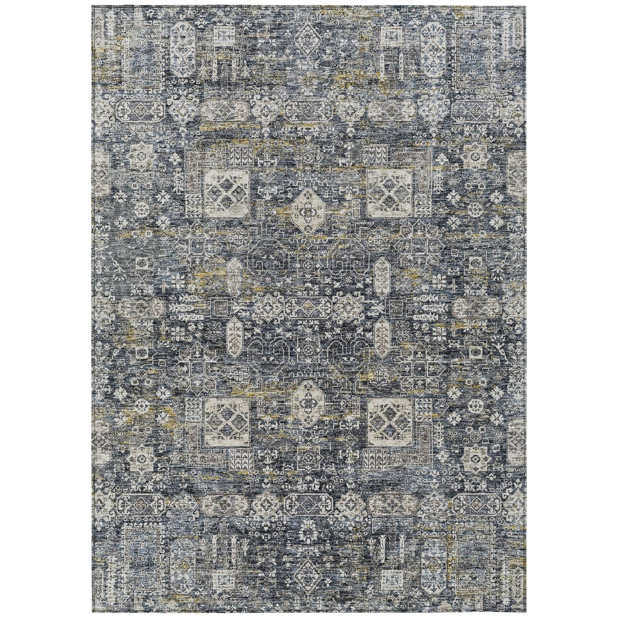 Machine Made ACN637 Charcoal Gray Rugs #color_charcoal gray