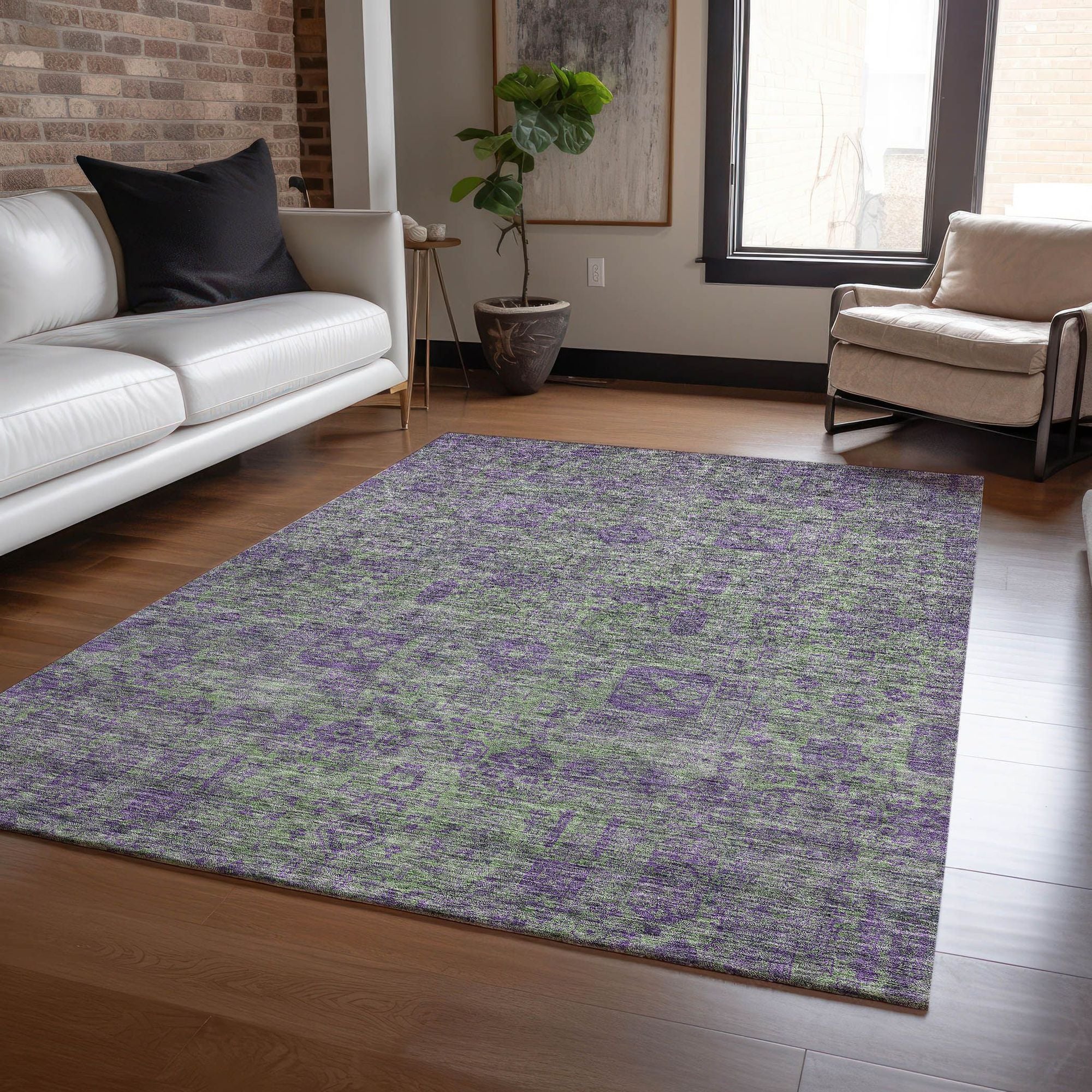 Machine Made ACN637 Fern Green Rugs #color_fern green