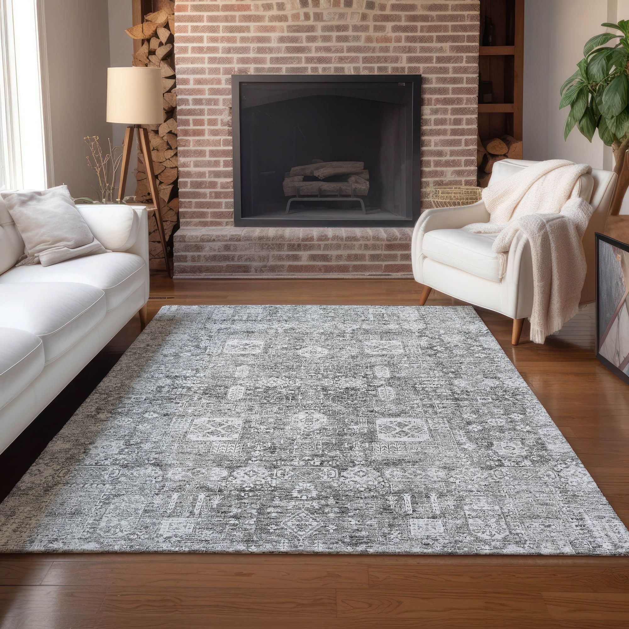 Machine Made ACN637 Gray  Rugs #color_gray 