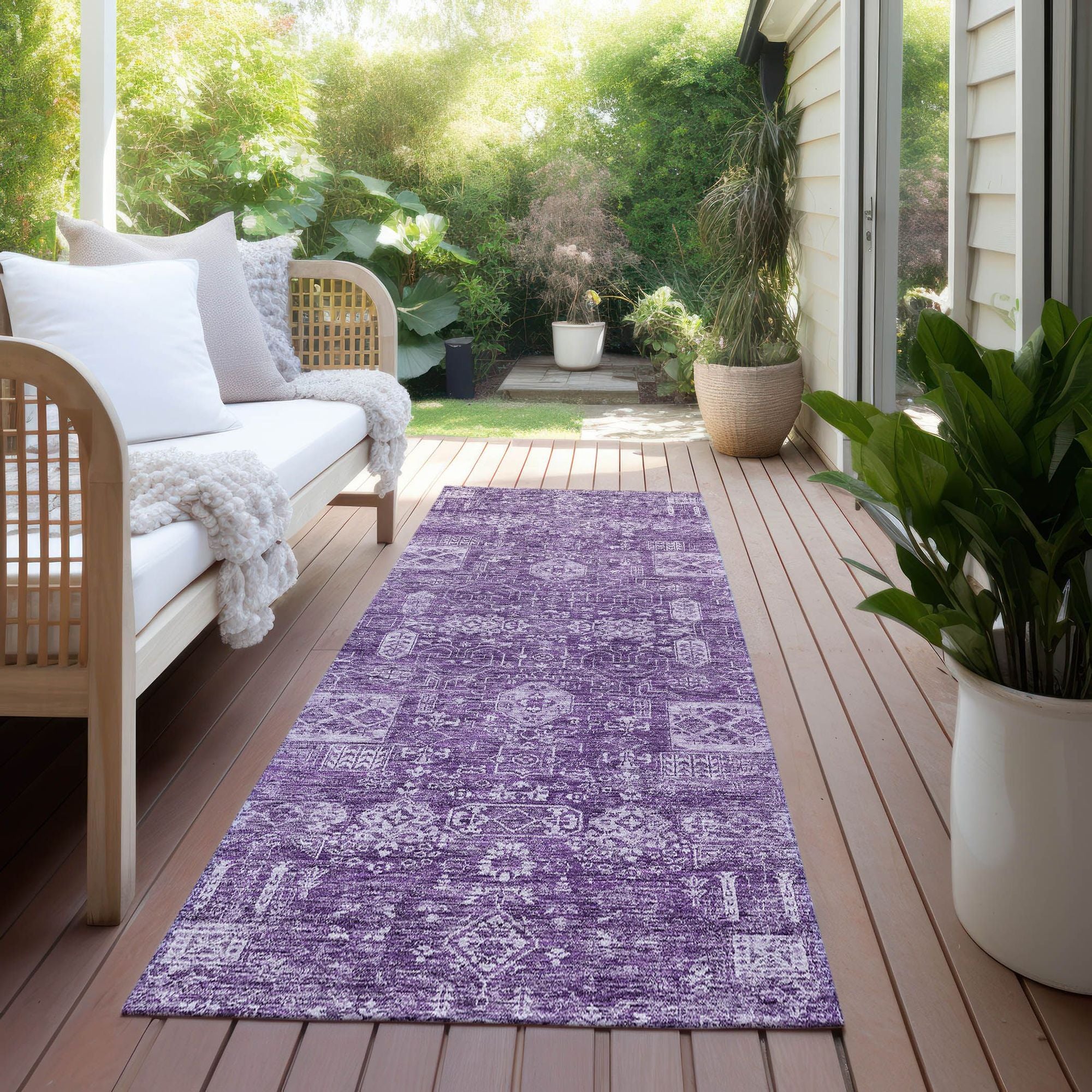 Machine Made ACN637 Purple  Rugs #color_purple 