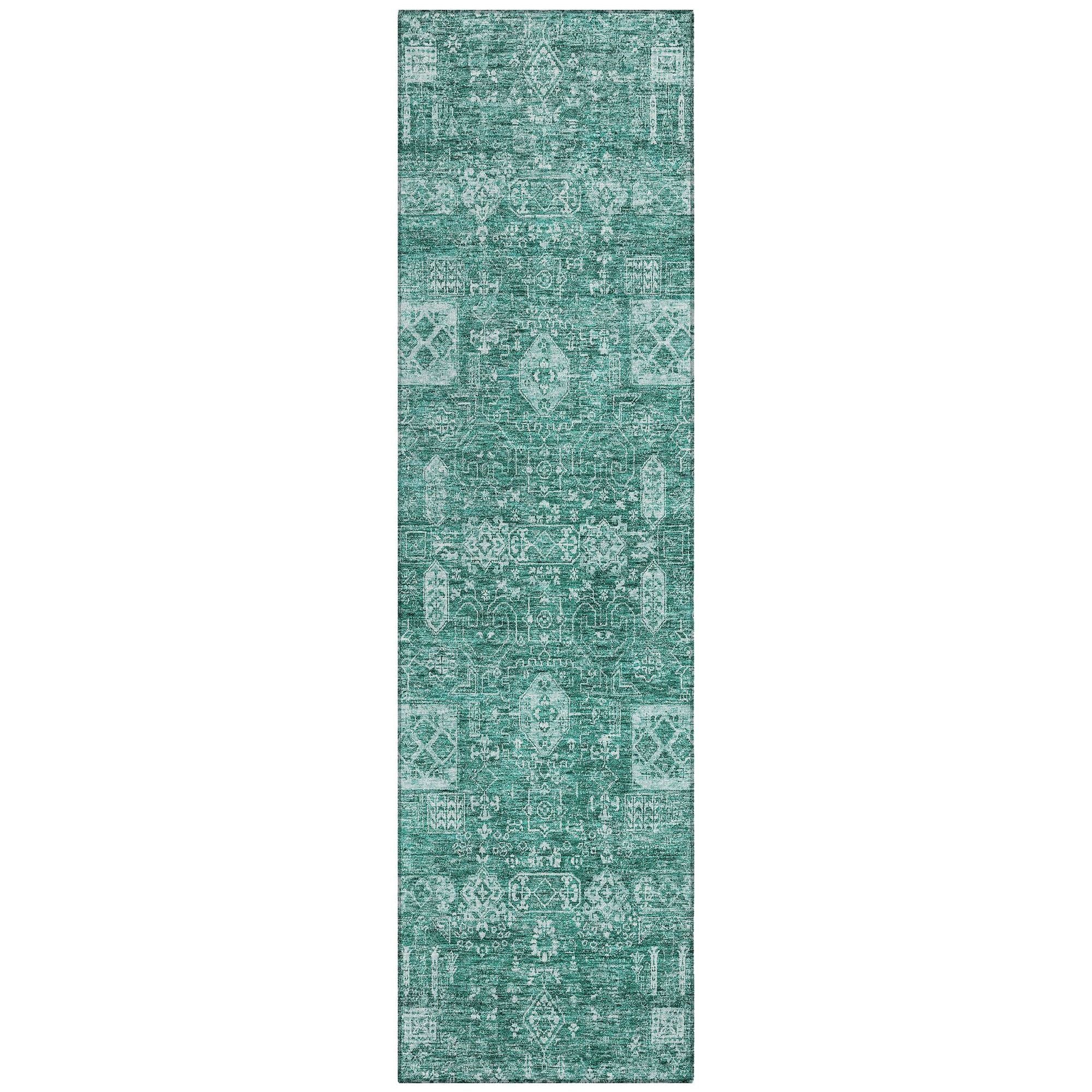 Machine Made ACN637 Teal  Rugs #color_teal 