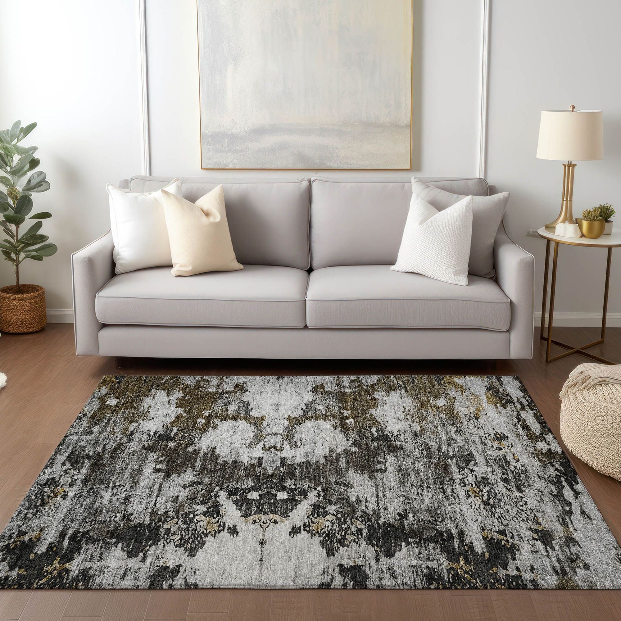 Machine Made ACN638 Taupe Brown Rugs #color_taupe brown