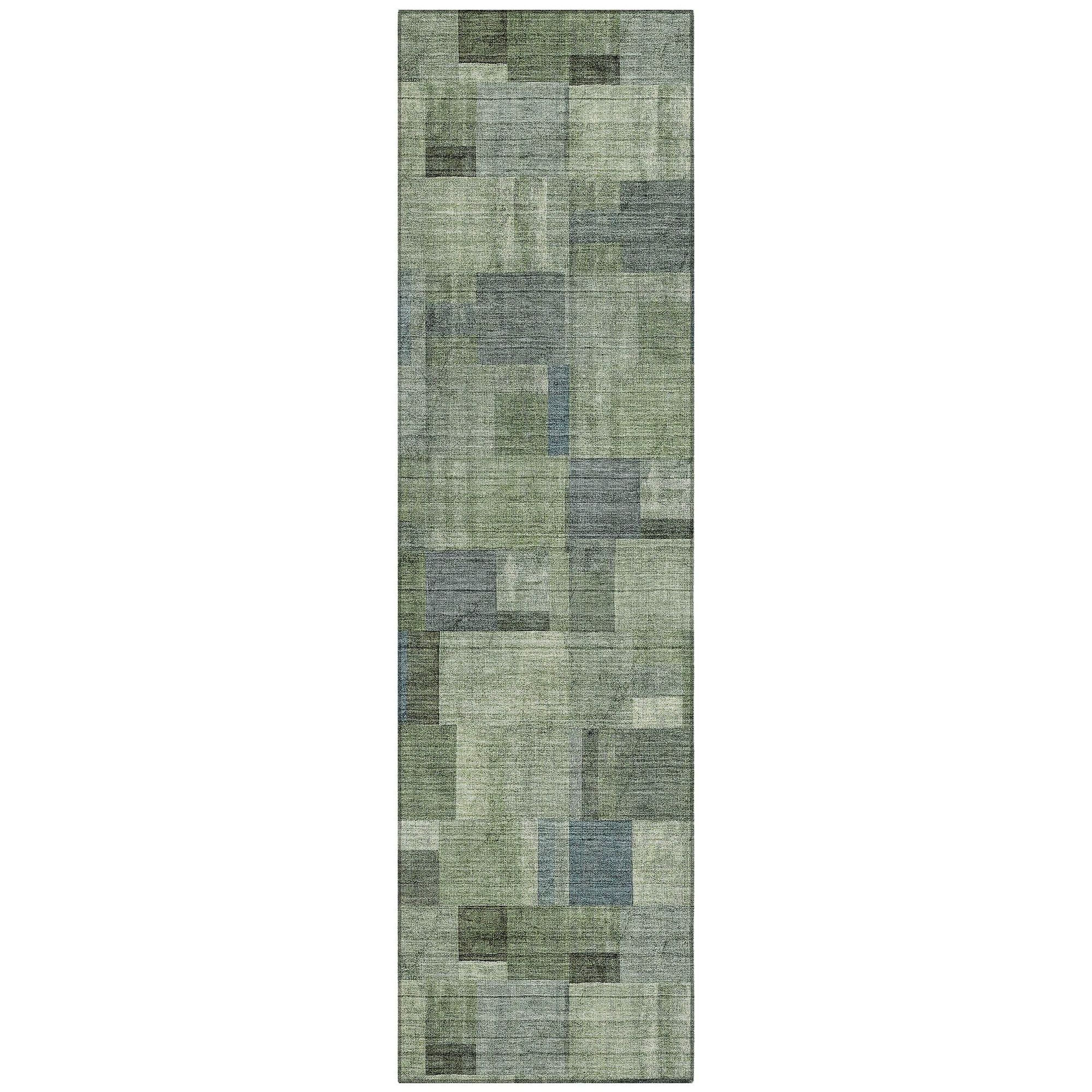 Machine Made ACN639 Green  Rugs #color_green 