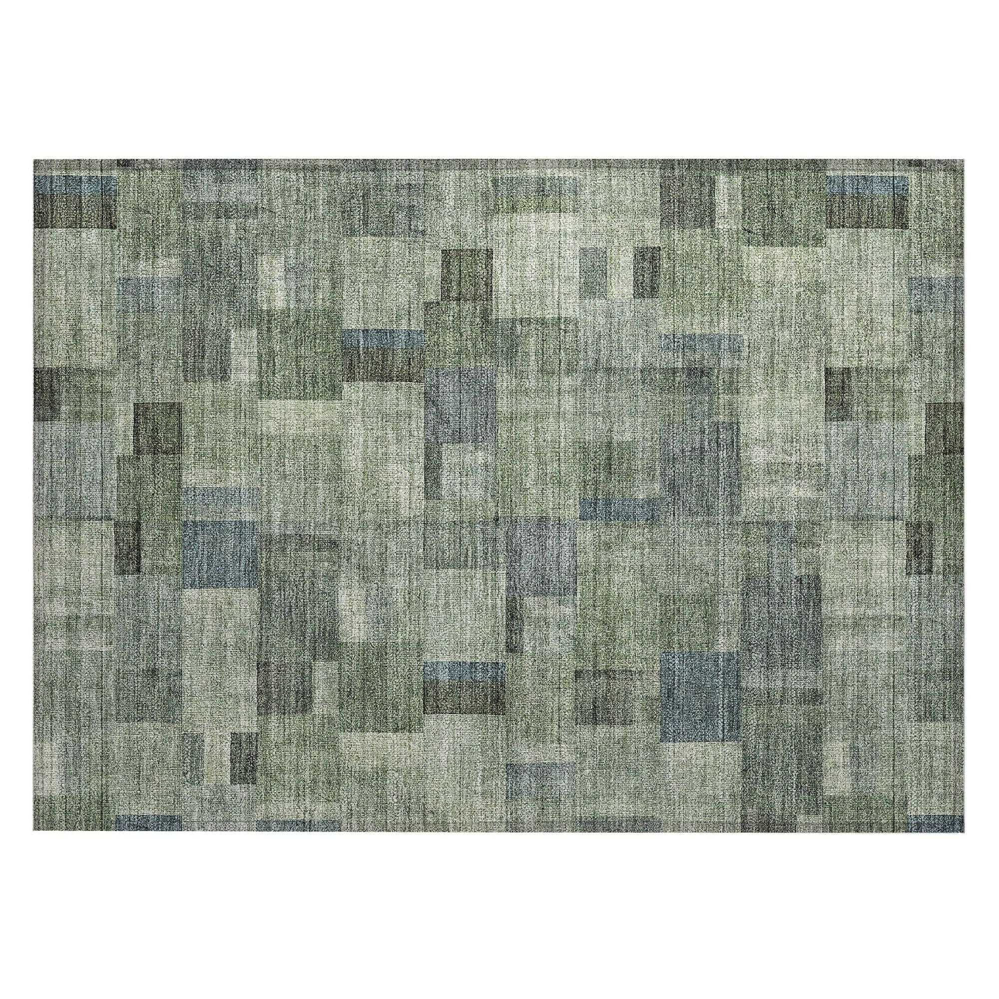 Machine Made ACN639 Green  Rugs #color_green 