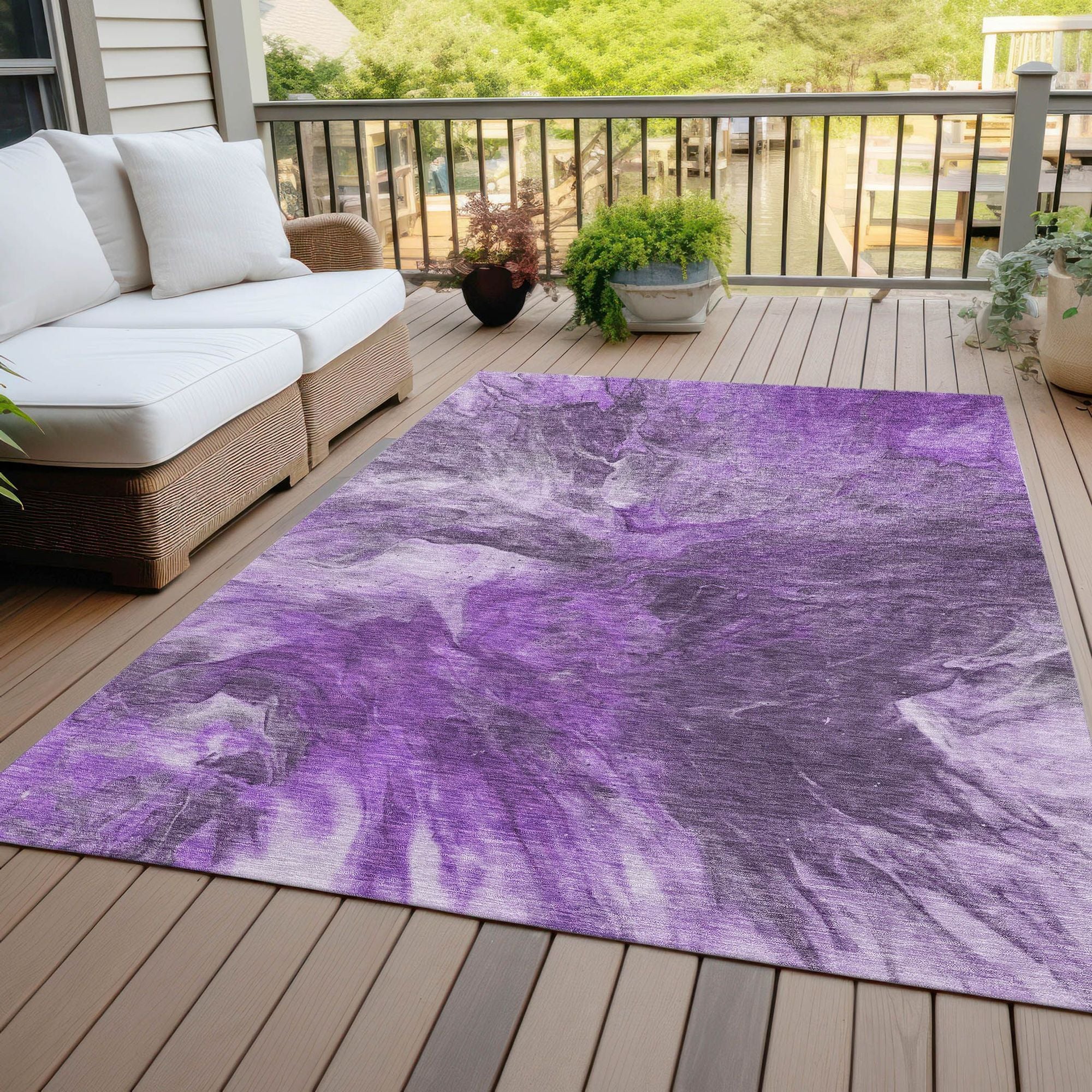 Machine Made ACN641 Purple  Rugs #color_purple 