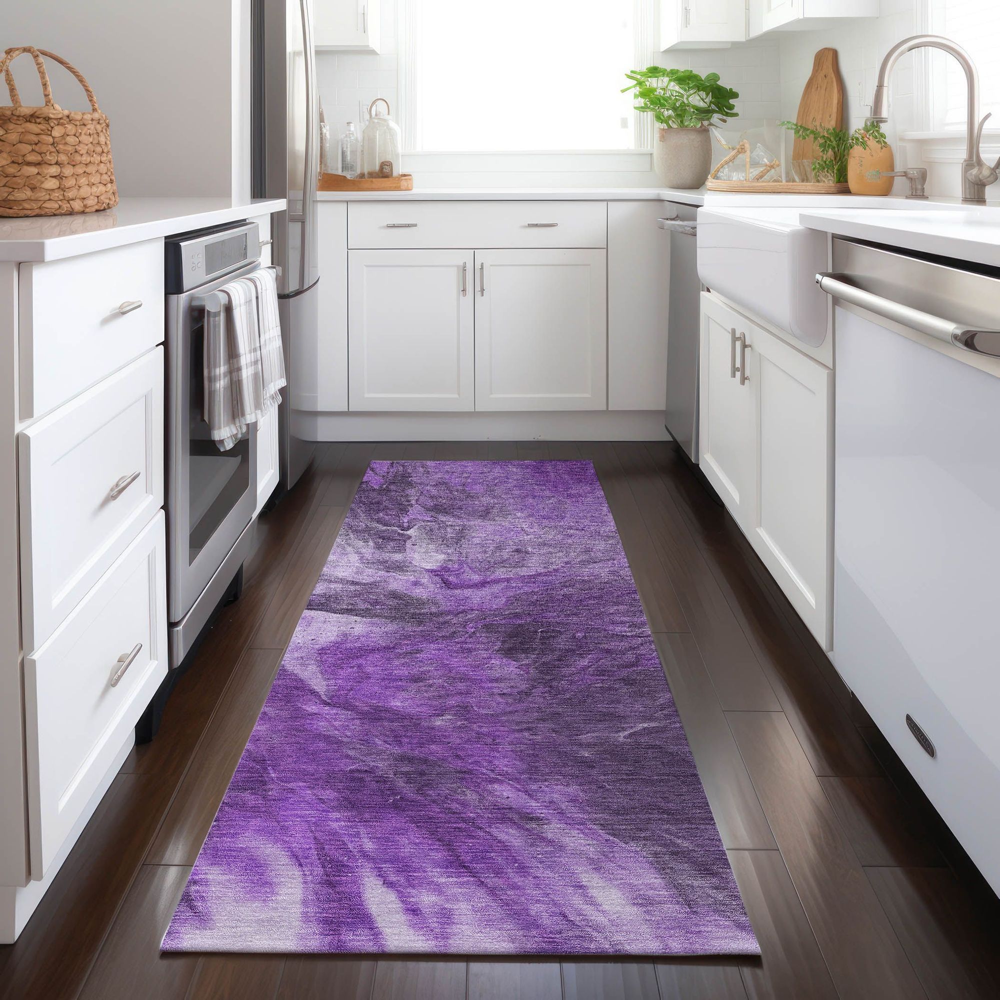 Machine Made ACN641 Purple  Rugs #color_purple 