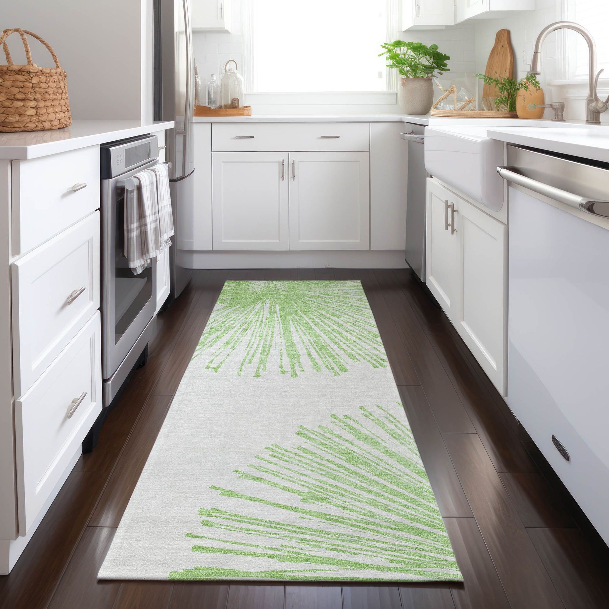 Machine Made ACN642 Aloe Green Rugs #color_aloe green