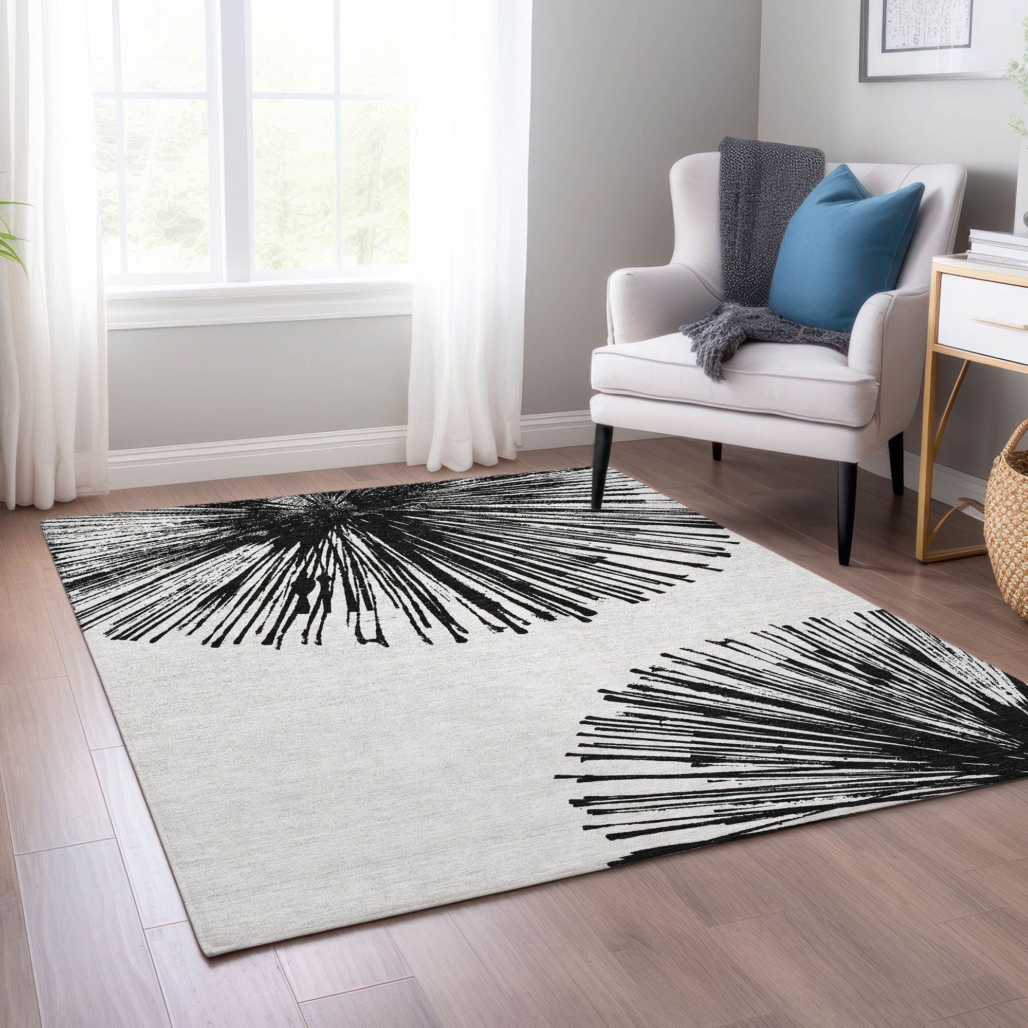 Machine Made ACN642 Black  Rugs #color_black 