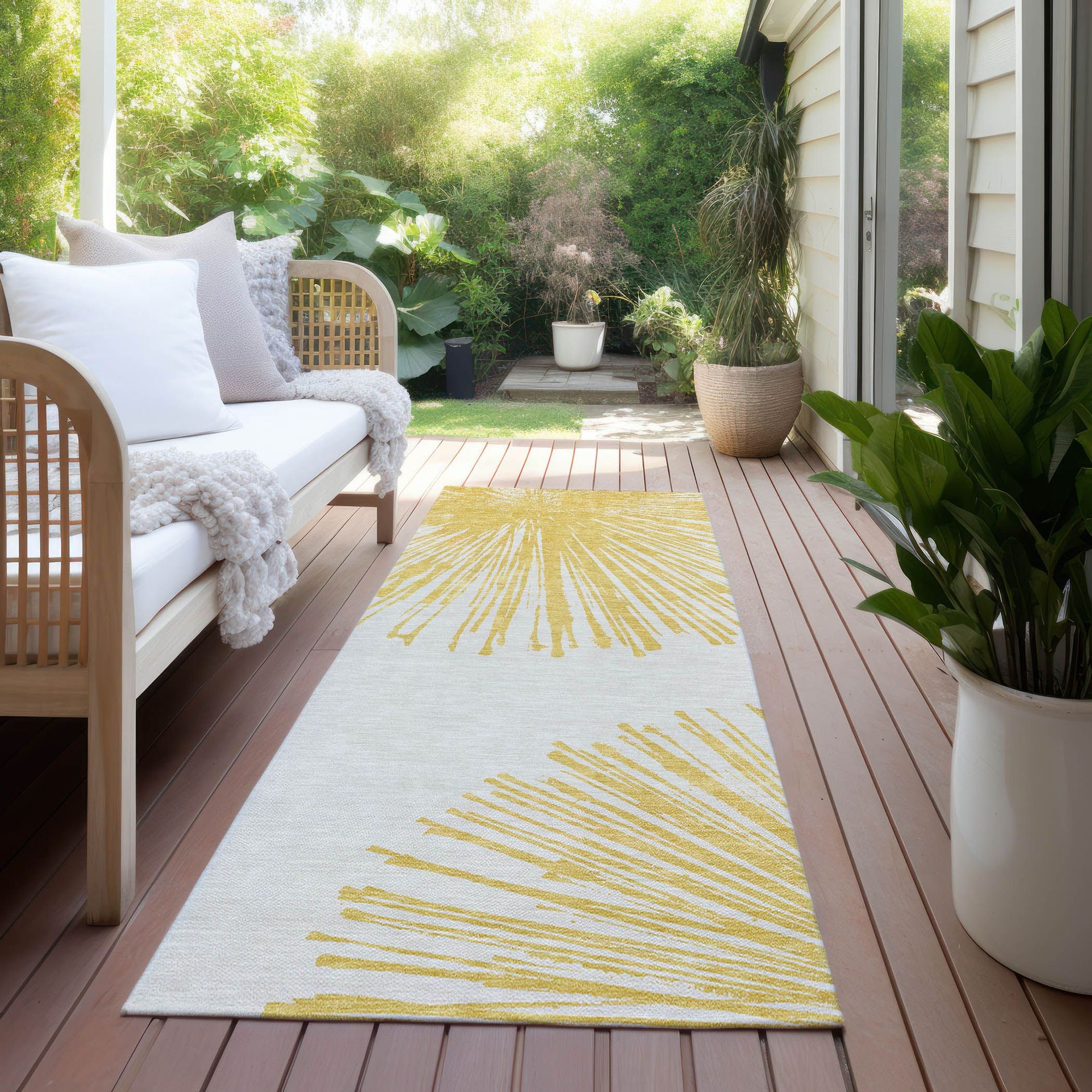 Machine Made ACN642 Gold  Rugs #color_gold 