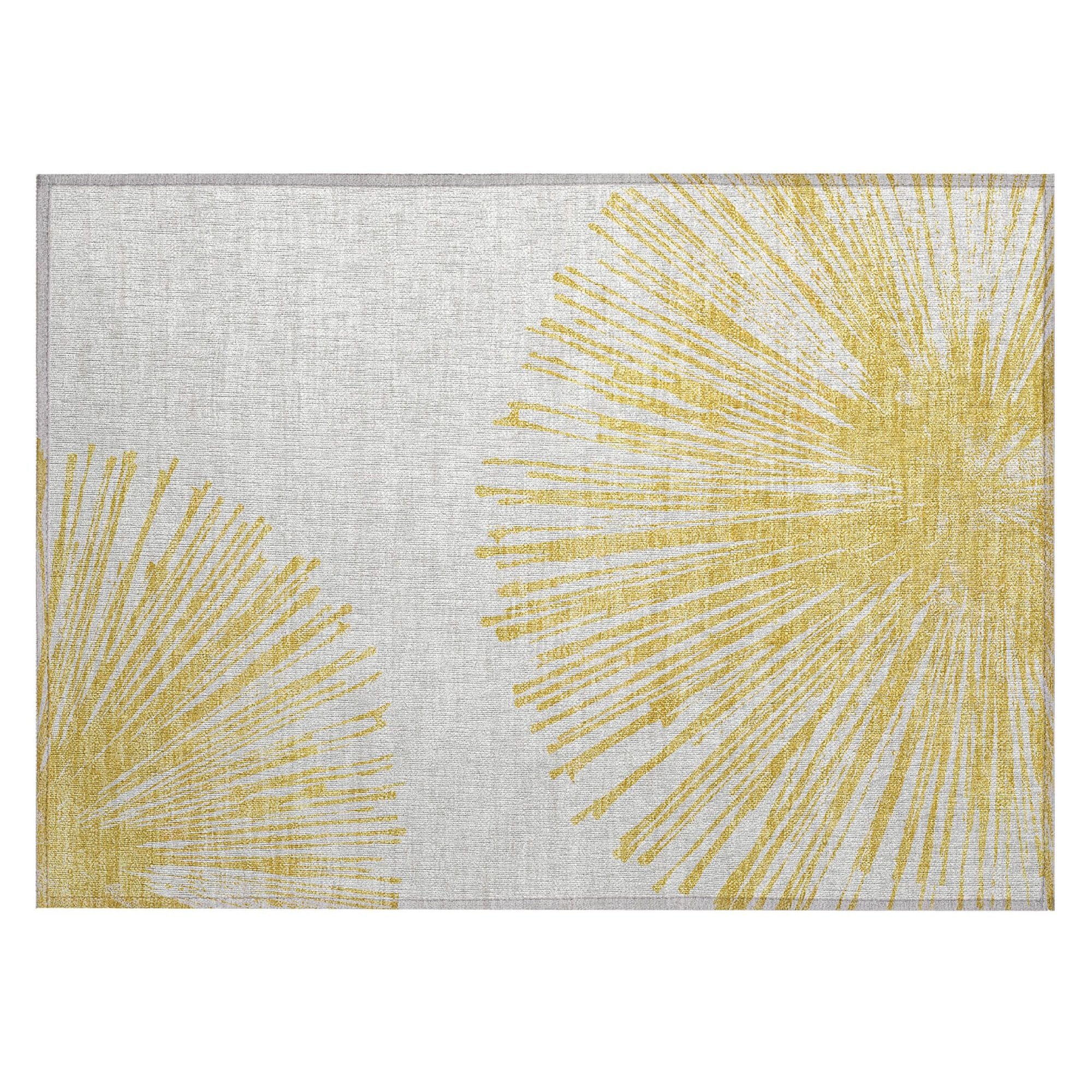 Machine Made ACN642 Gold  Rugs #color_gold 