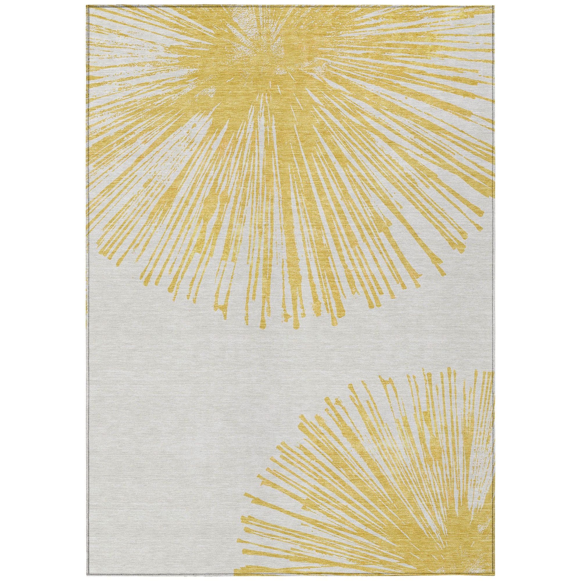 Machine Made ACN642 Gold  Rugs #color_gold 