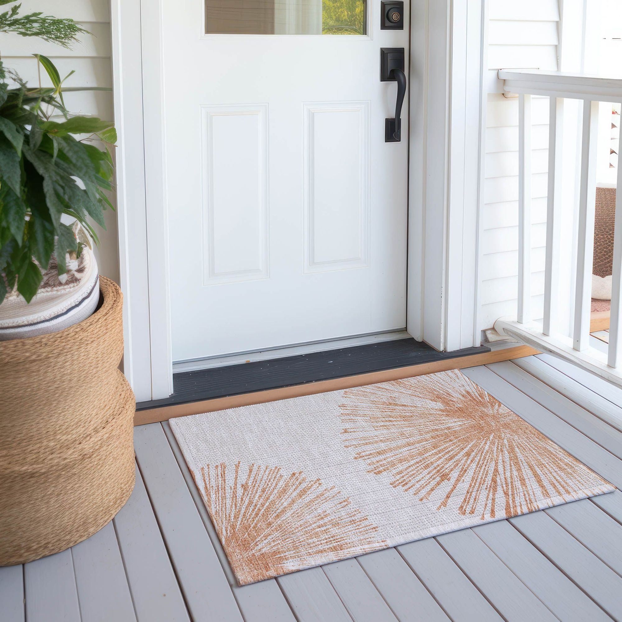 Machine Made ACN642 Salmon Orange Rugs #color_salmon orange