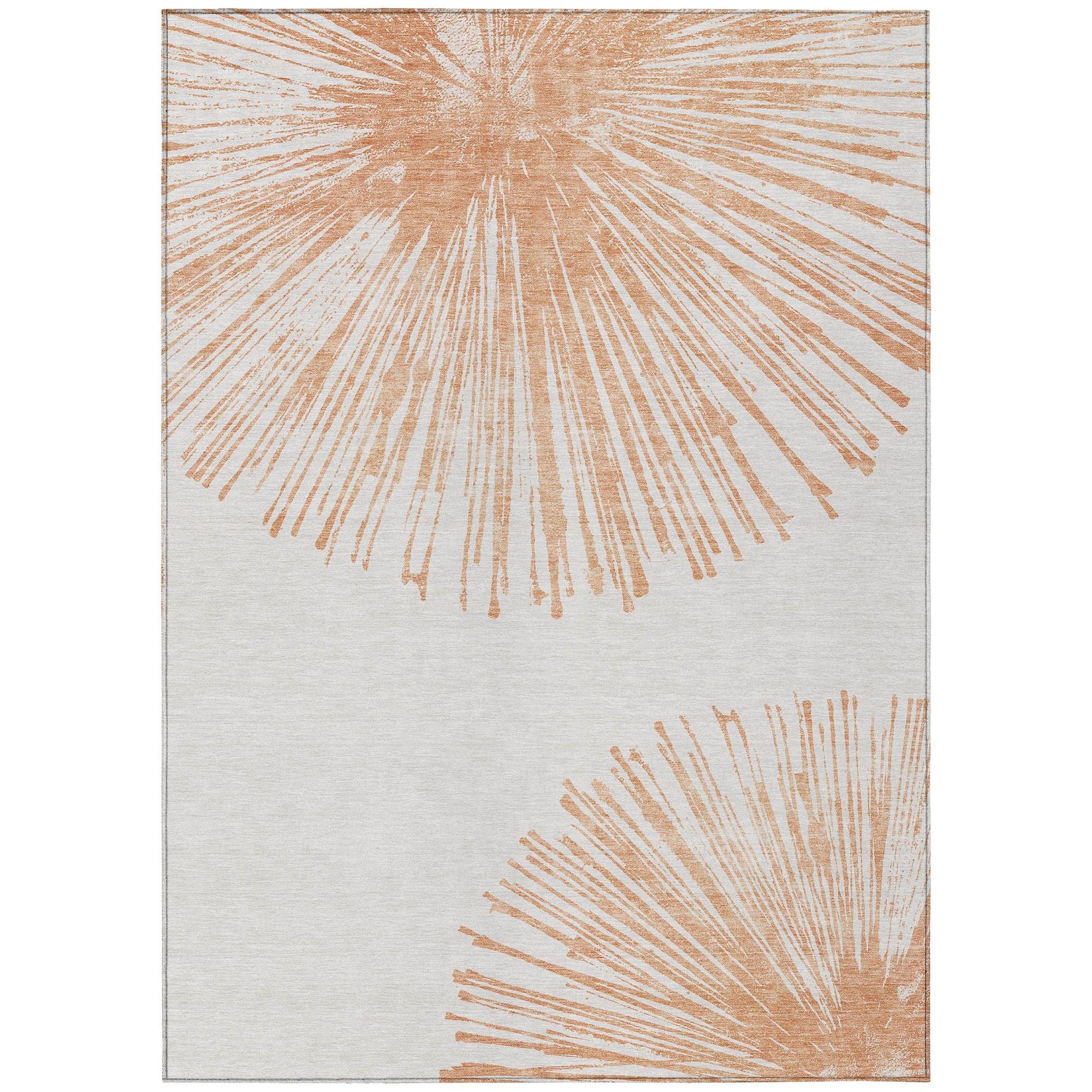 Machine Made ACN642 Salmon Orange Rugs #color_salmon orange