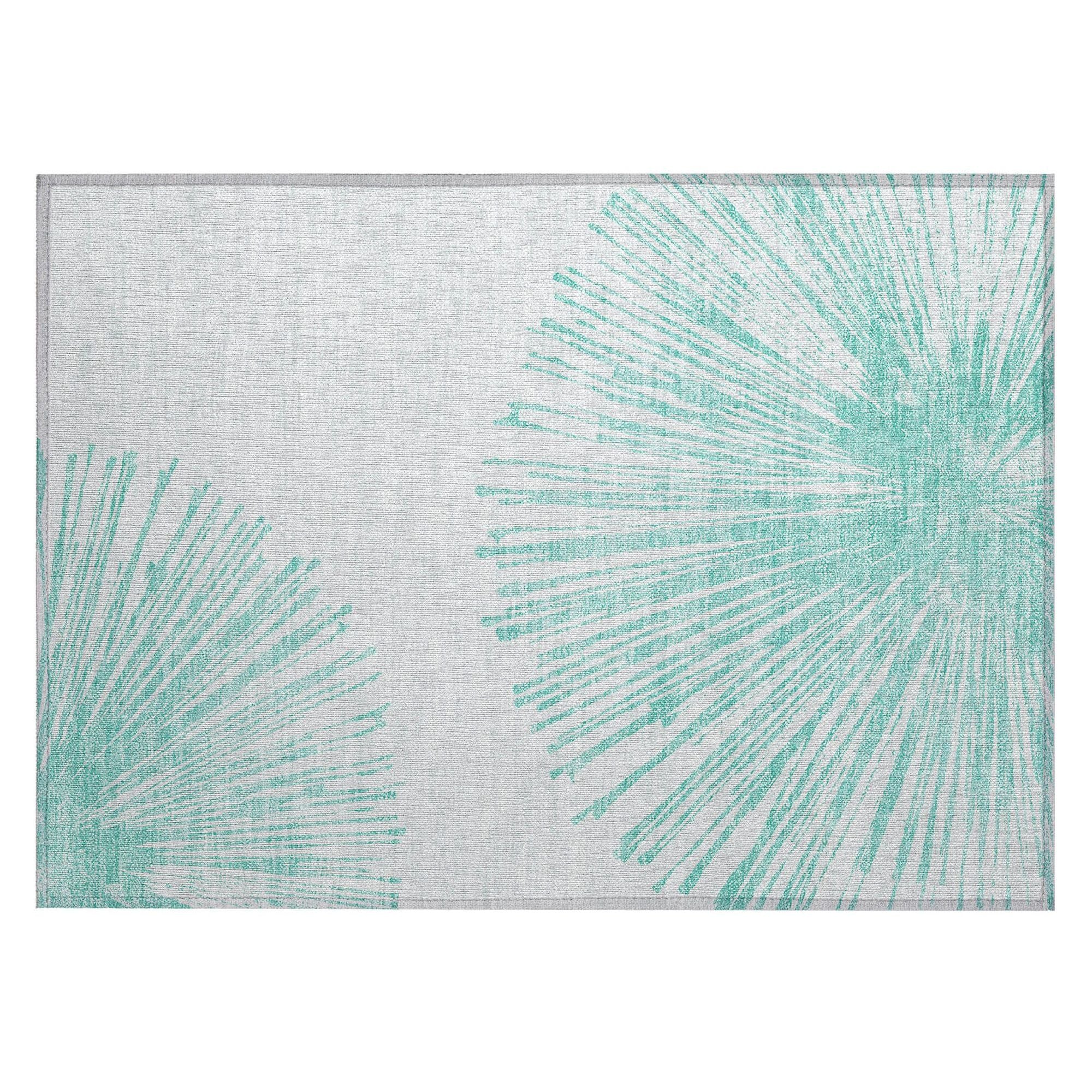 Machine Made ACN642 Teal  Rugs #color_teal 