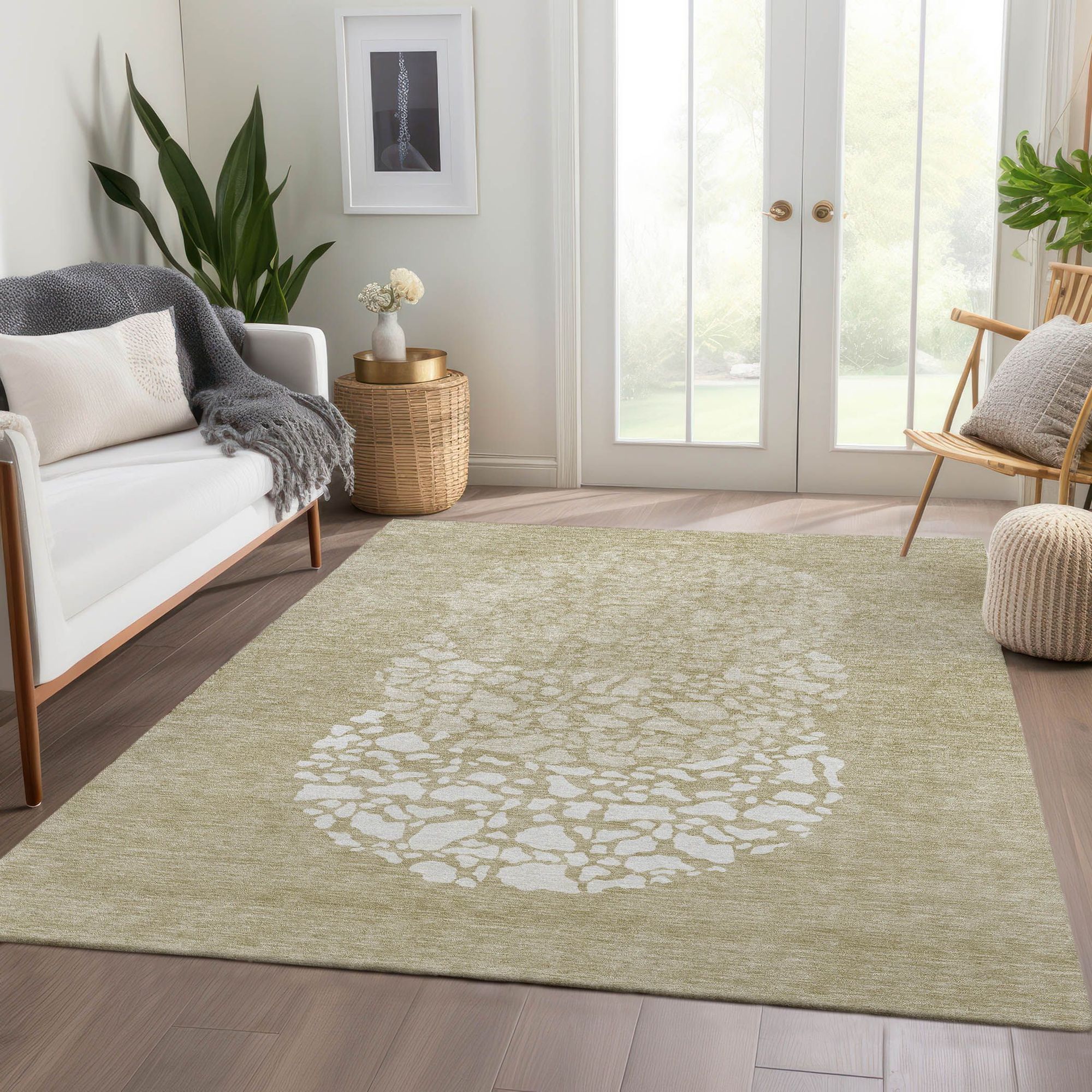 Machine Made ACN643 Beige Brown Rugs #color_beige brown