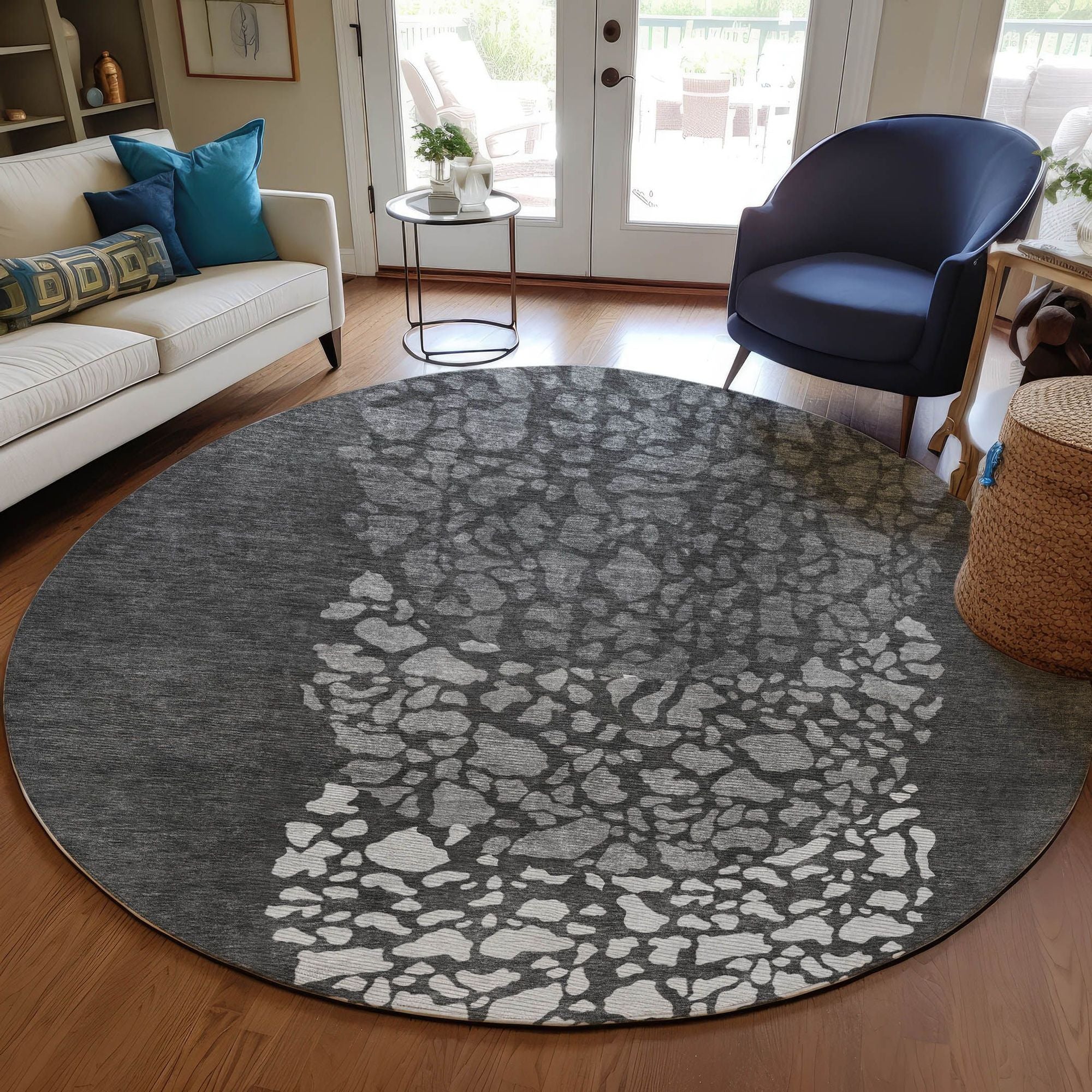 Machine Made ACN643 Charcoal Gray Rugs #color_charcoal gray