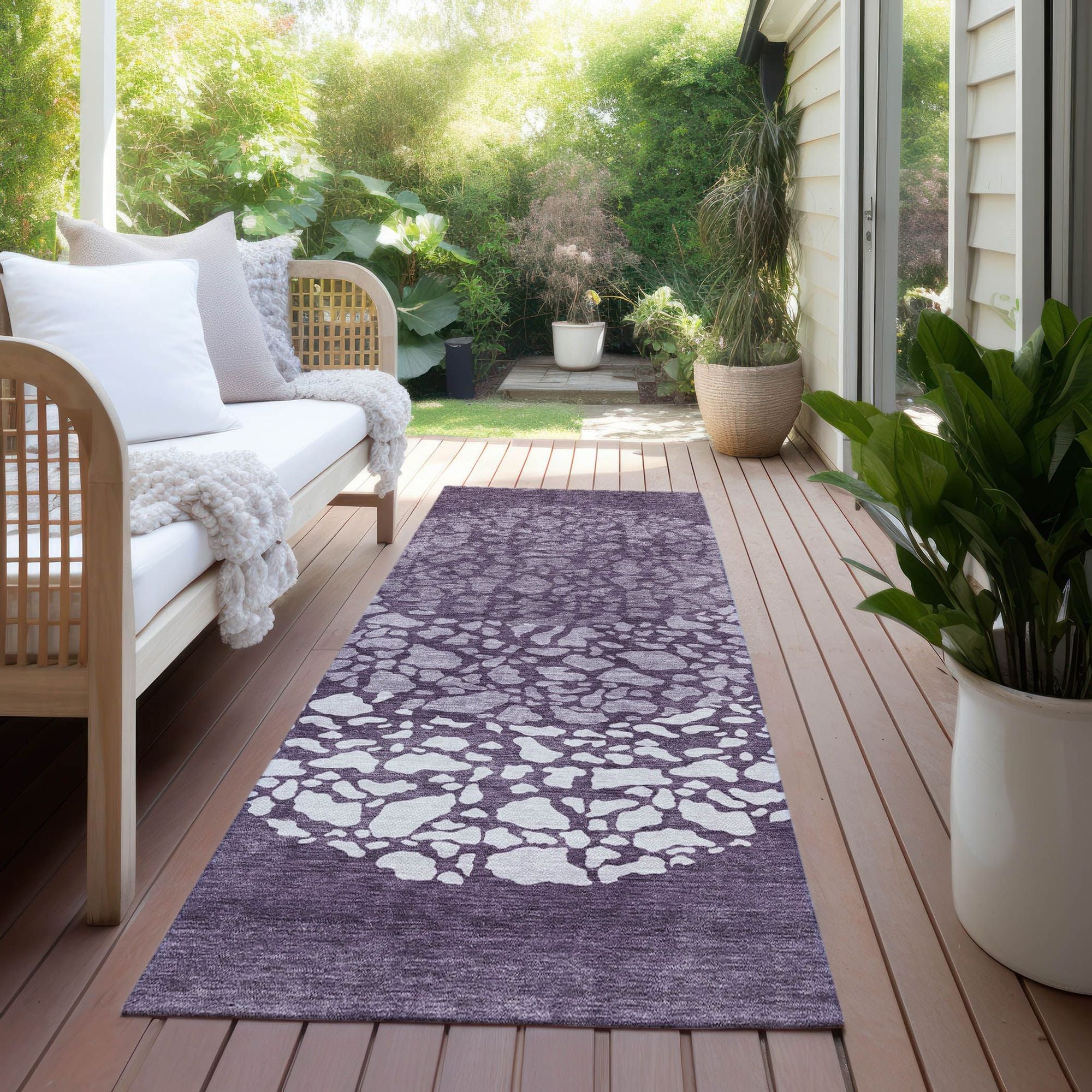 Machine Made ACN643 Eggplant Purple Rugs #color_eggplant purple