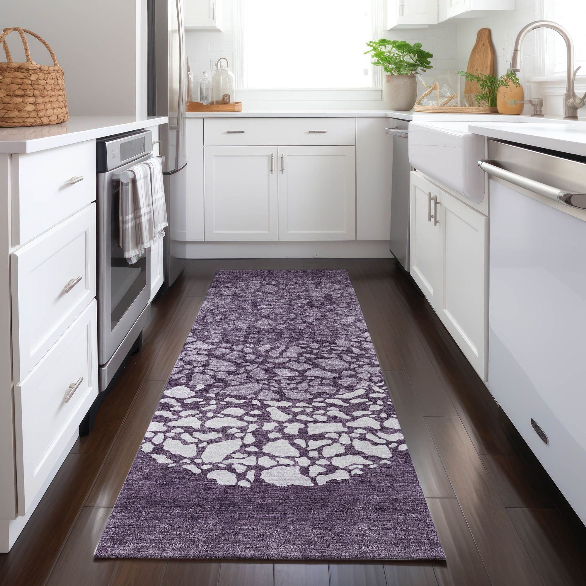 Machine Made ACN643 Eggplant Purple Rugs #color_eggplant purple