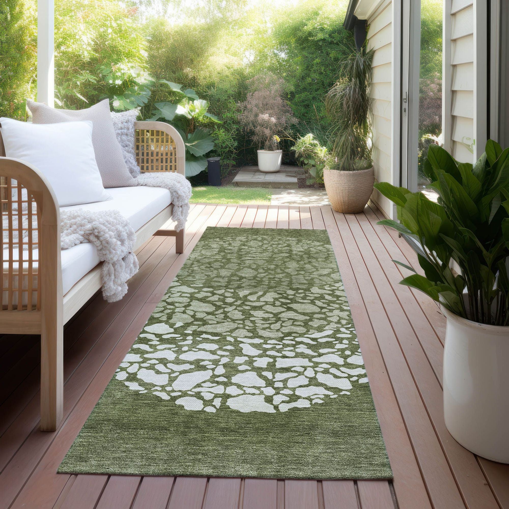 Machine Made ACN643 Olive Green Rugs #color_olive green