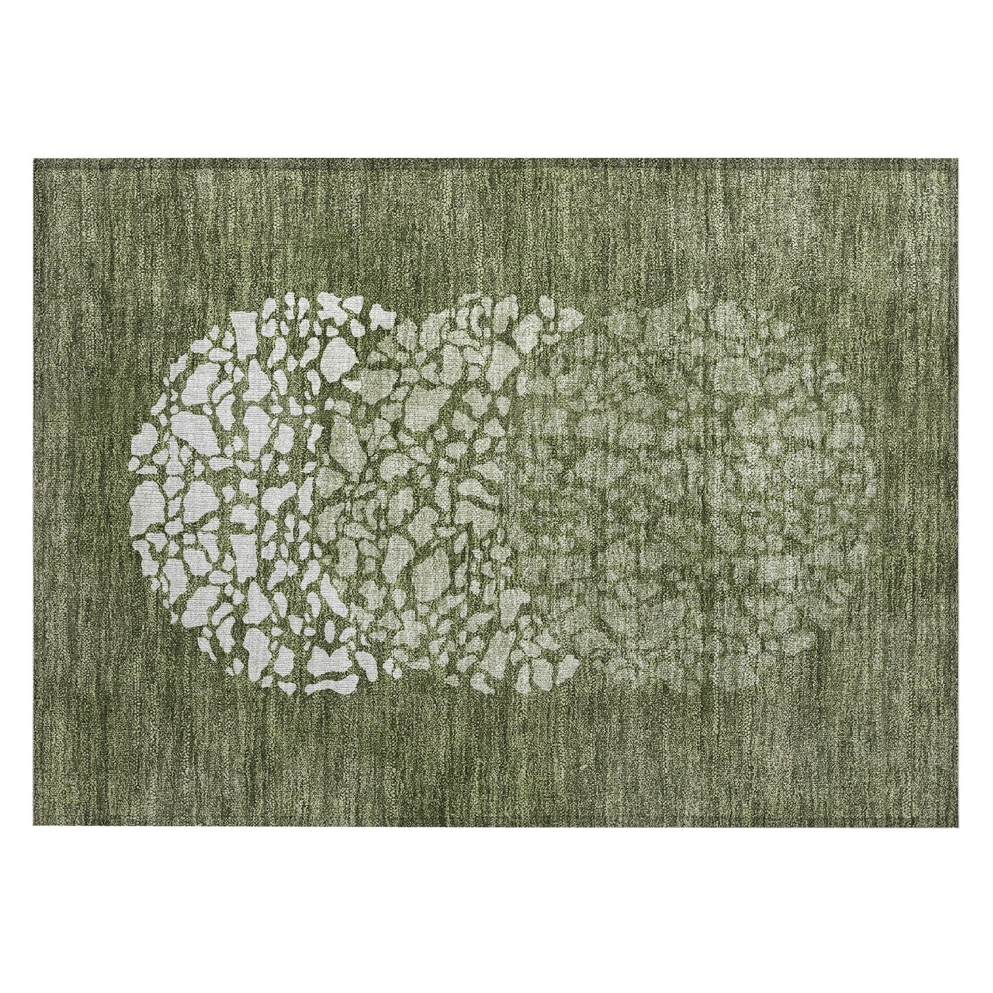 Machine Made ACN643 Olive Green Rugs #color_olive green