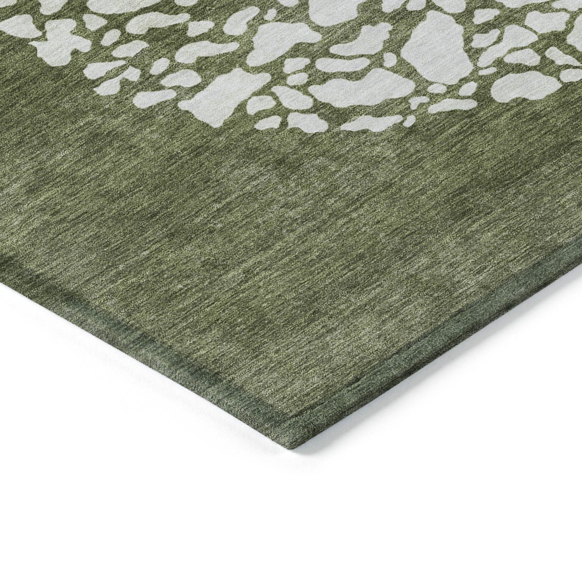 Machine Made ACN643 Olive Green Rugs #color_olive green