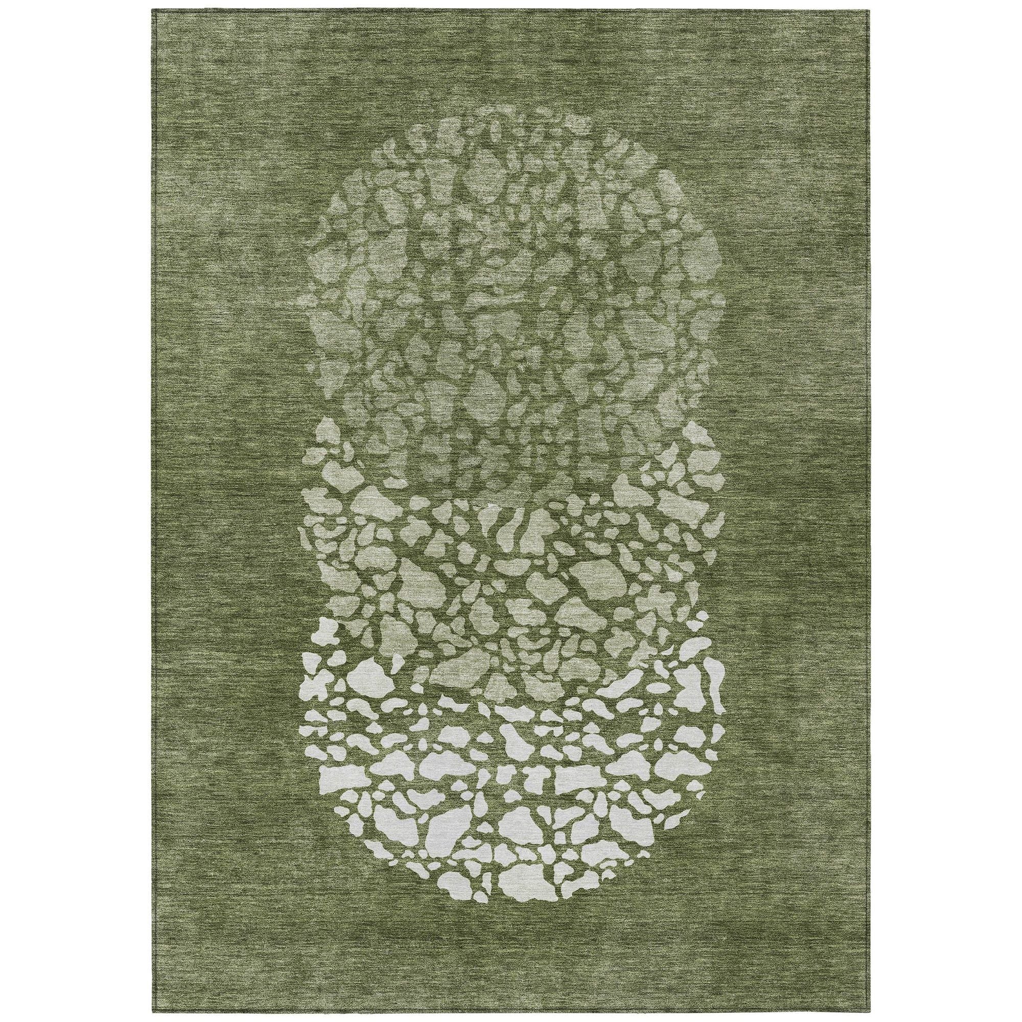 Machine Made ACN643 Olive Green Rugs #color_olive green