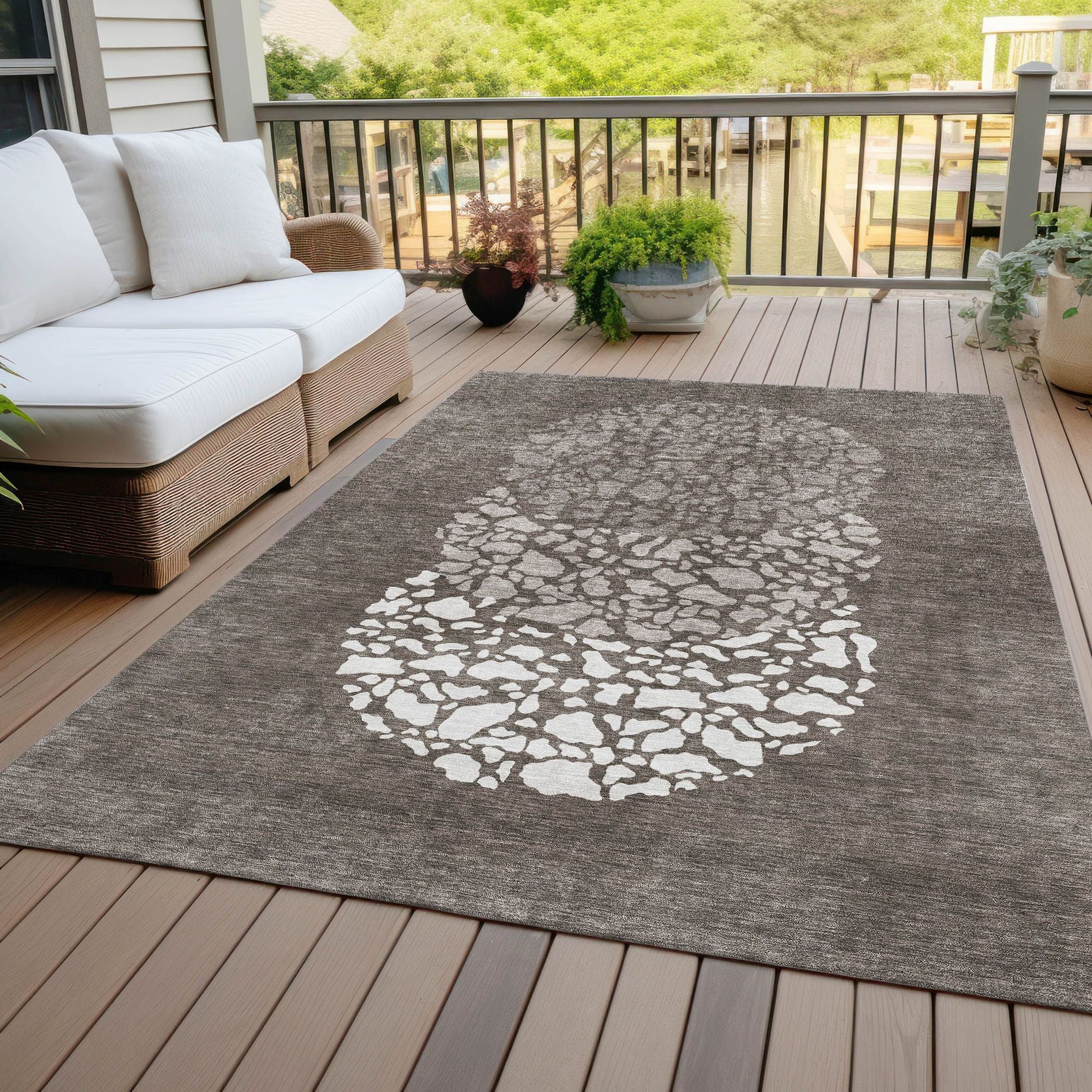 Machine Made ACN643 Taupe Brown Rugs #color_taupe brown