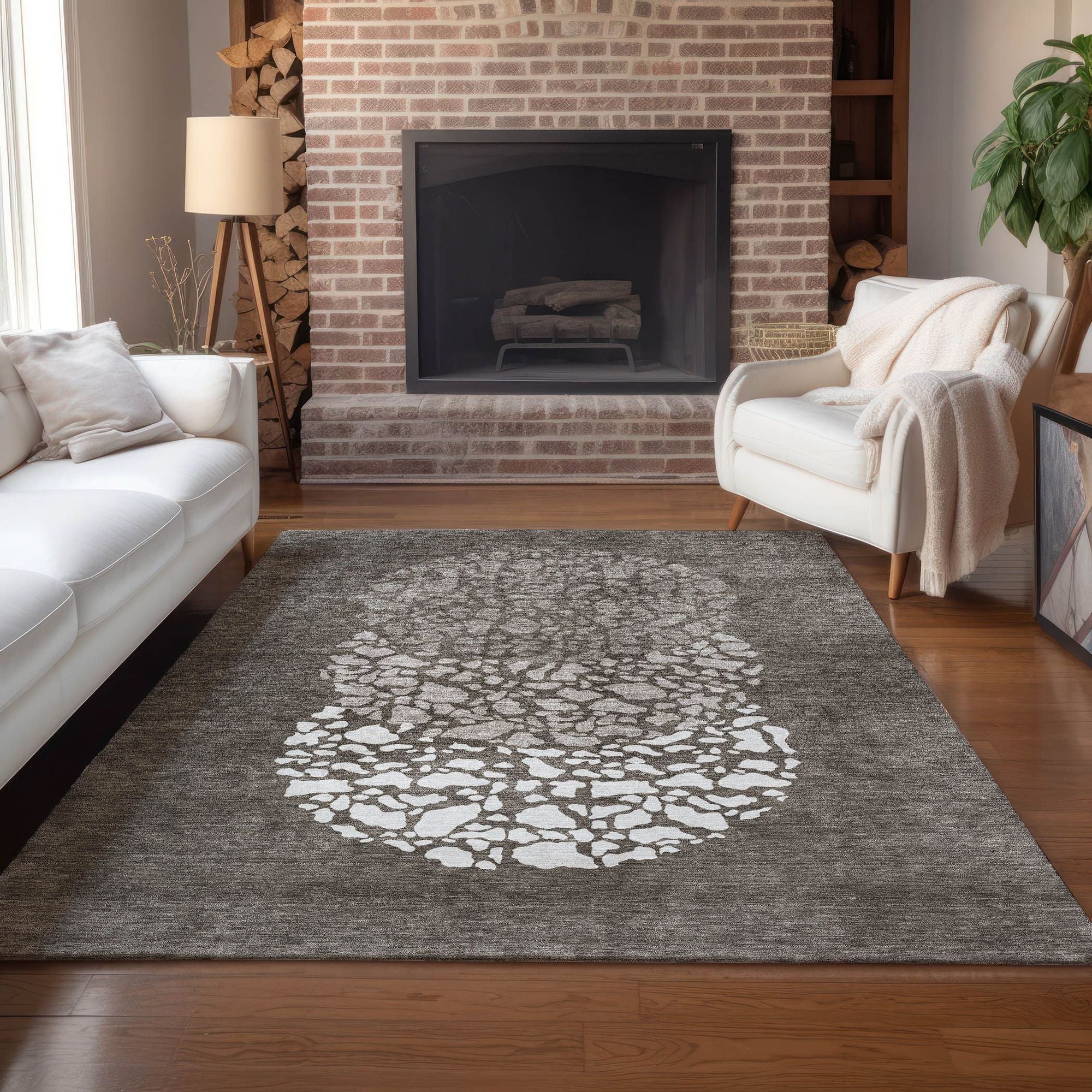 Machine Made ACN643 Taupe Brown Rugs #color_taupe brown