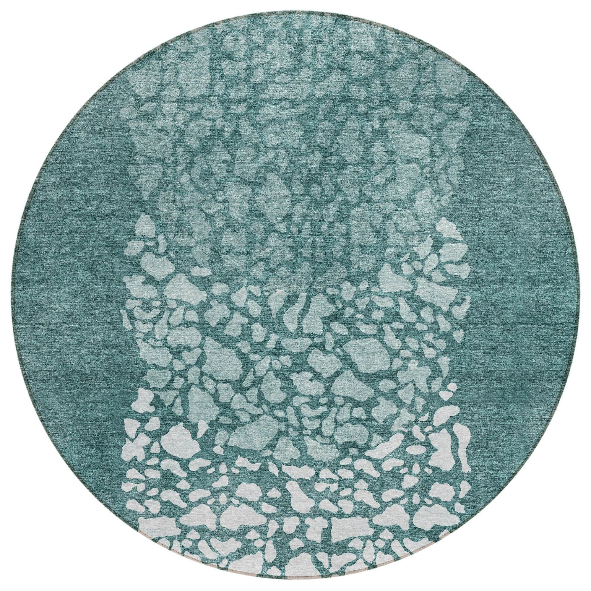 Machine Made ACN643 Teal  Rugs #color_teal 